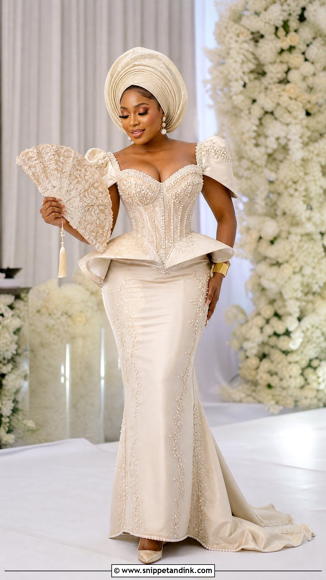 Ivory Peplum Veekee James Traditional Wedding Dress - Snippet and Ink - 20 Veekee James Traditional Wedding Dress Ideas