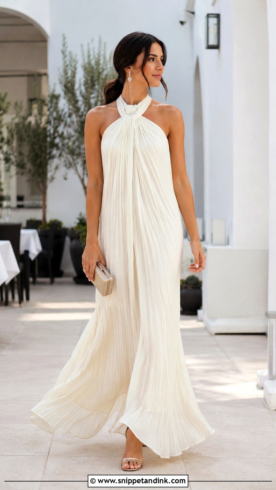 Ivory Pleated Gown - Snippet and Ink - 25 Ivory Gown Ideas