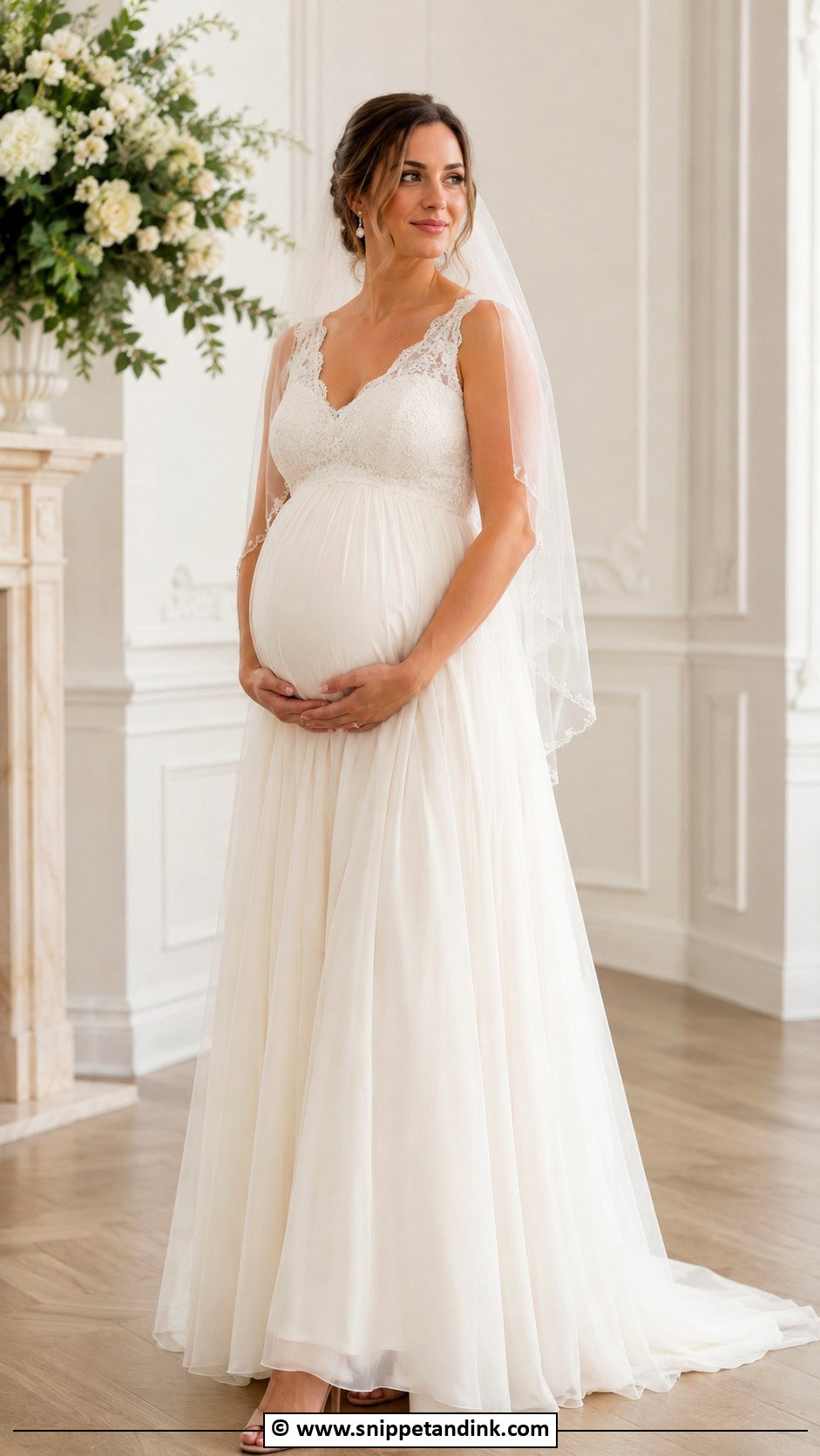 Ivory Pregnant Wedding Dress - Snippet and Ink - 30 Pregnant Wedding Dress Ideas