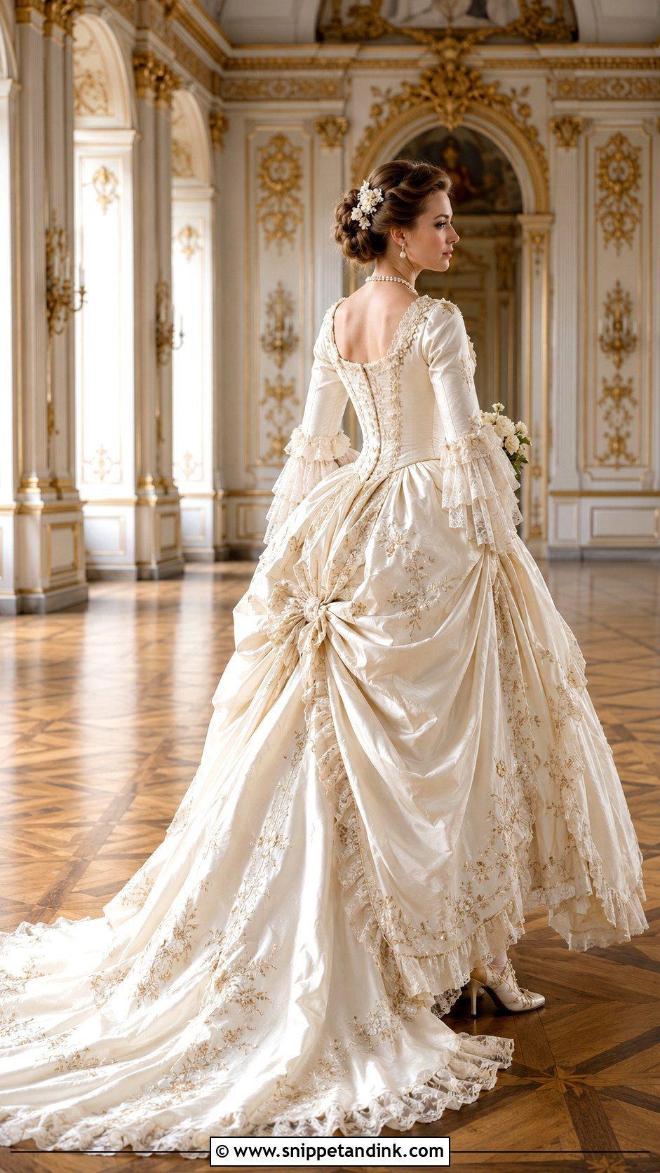 Ivory Robe La Franaise Wedding Dress - Snippet and Ink - 20 18th Century Wedding Dress Ideas