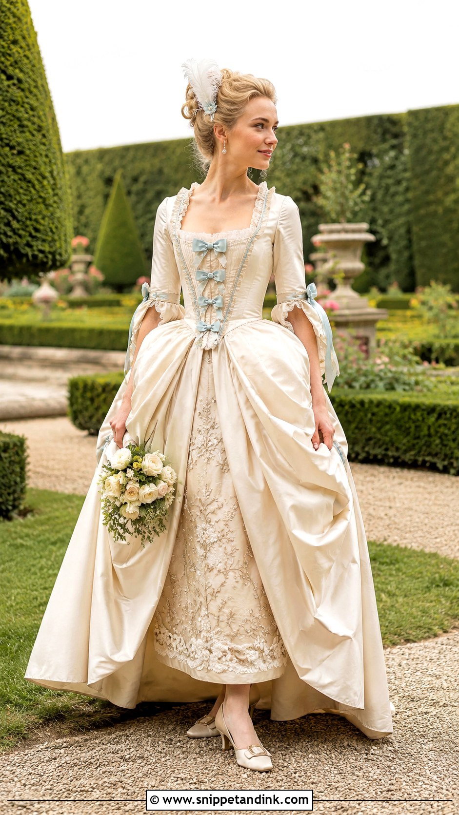 Ivory Robe La Polonaise Wedding Dress - Snippet and Ink - 20 18th Century Wedding Dress Ideas