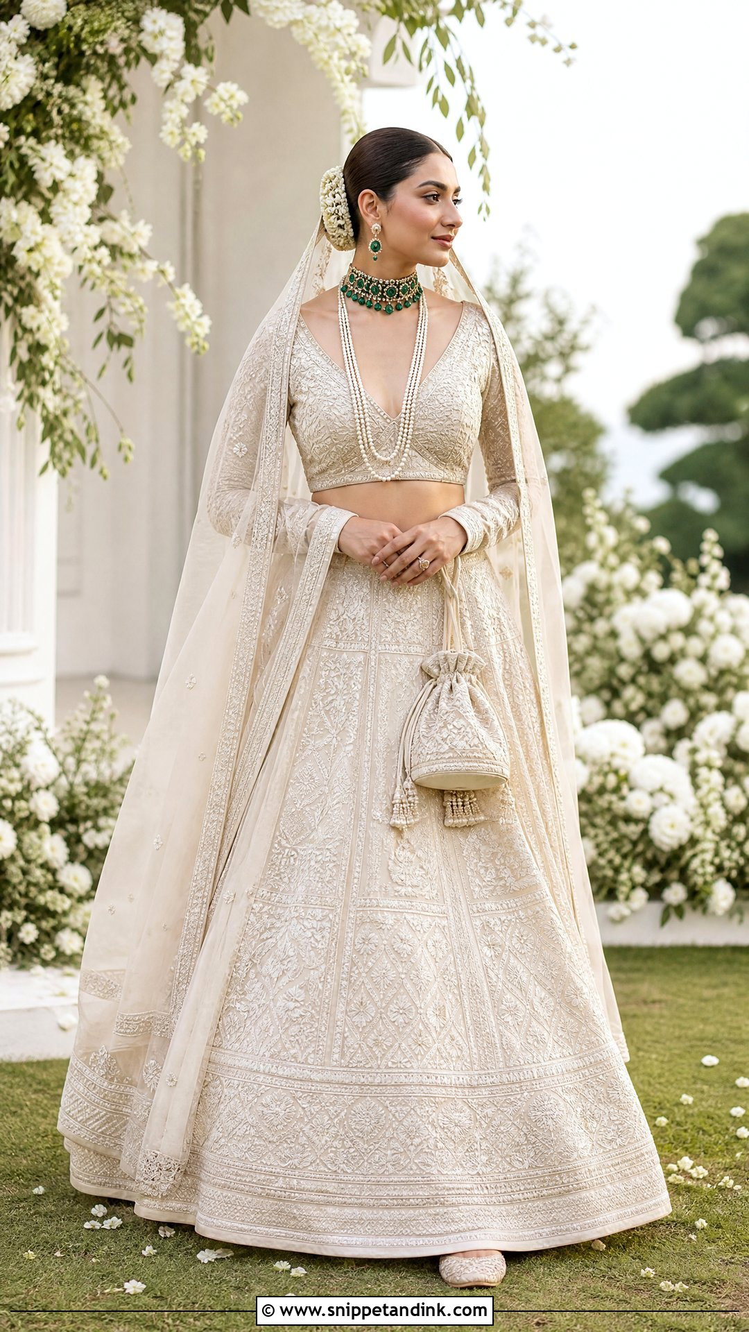 Ivory Sabyasachi Bridal Lehenga - Snippet and Ink - 20 Indian Bridal Wear Sabyasachi Brides Ideas