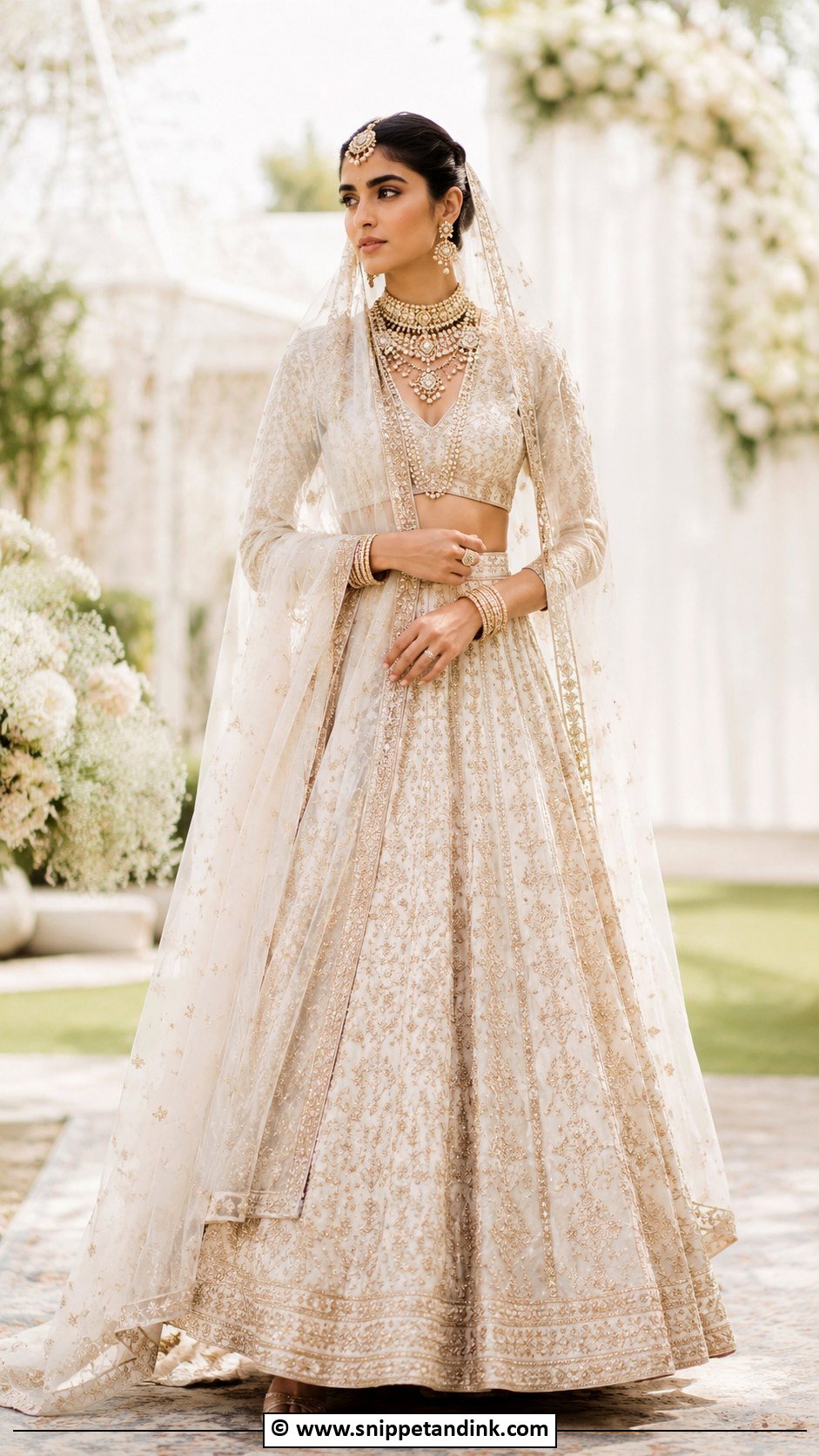 Ivory Sabyasachi Bridal Lehenga - Snippet and Ink - 30 Sabyasachi Bride Ideas