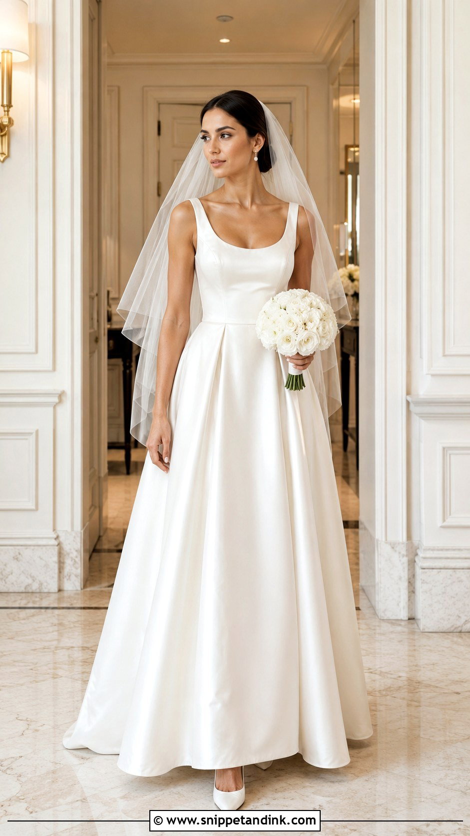 Ivory Satin A Line Wedding Dress - Snippet and Ink - 20 Off White Champagne Ivory Wedding Dress Ideas