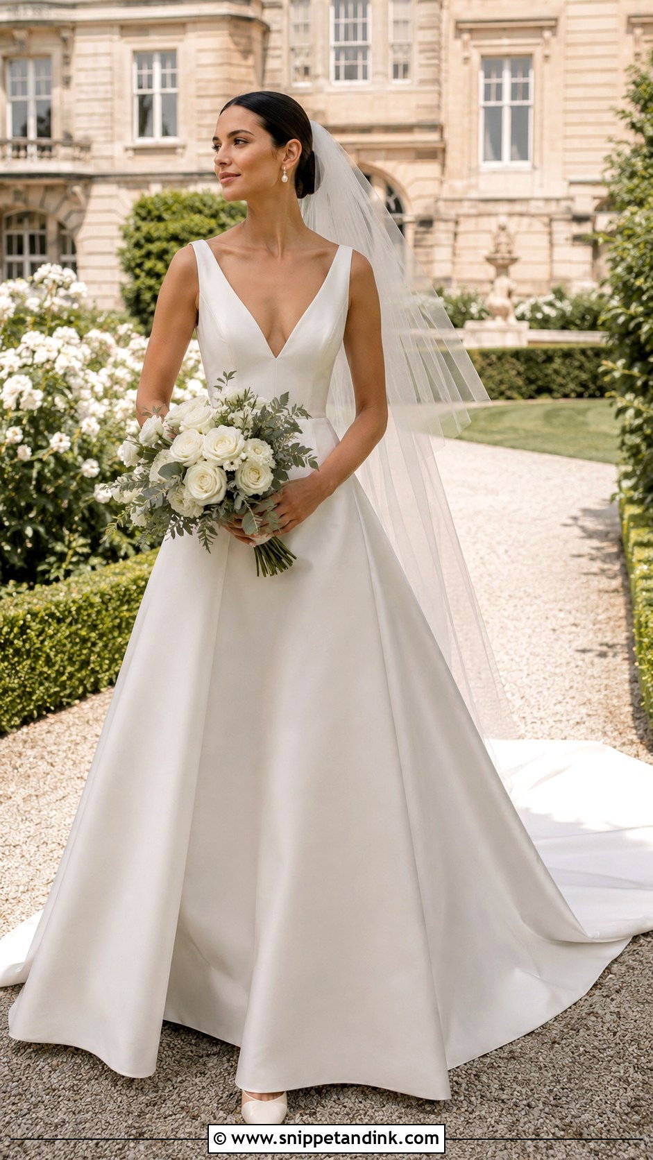 Ivory Satin A Line Wedding Dress - Snippet and Ink - 20 Ivory Satin Wedding Dress Ideas