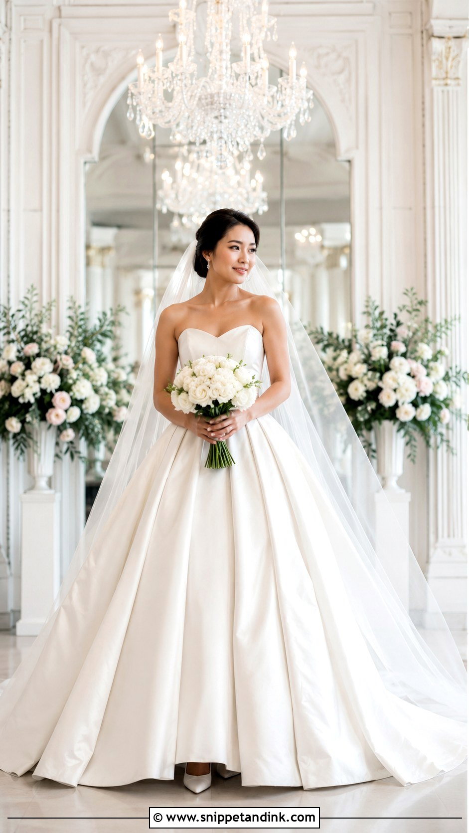Ivory Satin Ball Gown - Snippet and Ink - 20 Ivory Wedding Gown Ideas