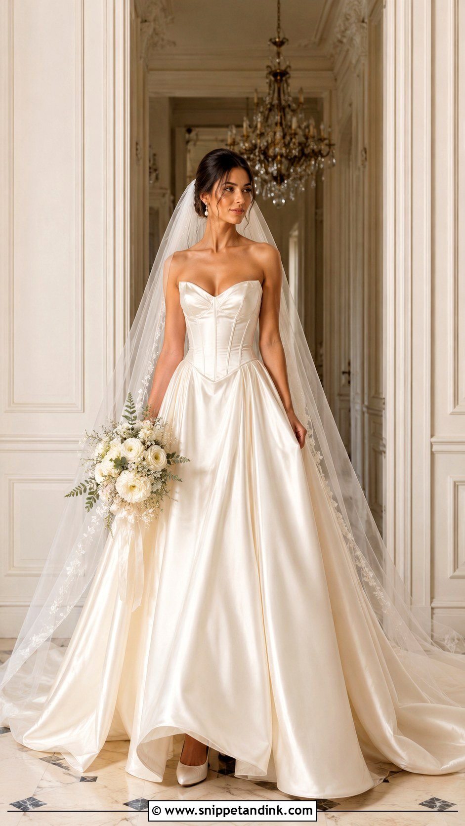 Ivory Satin Corset Wedding Dress - Snippet and Ink - 20 Ivory Satin Wedding Dress Ideas
