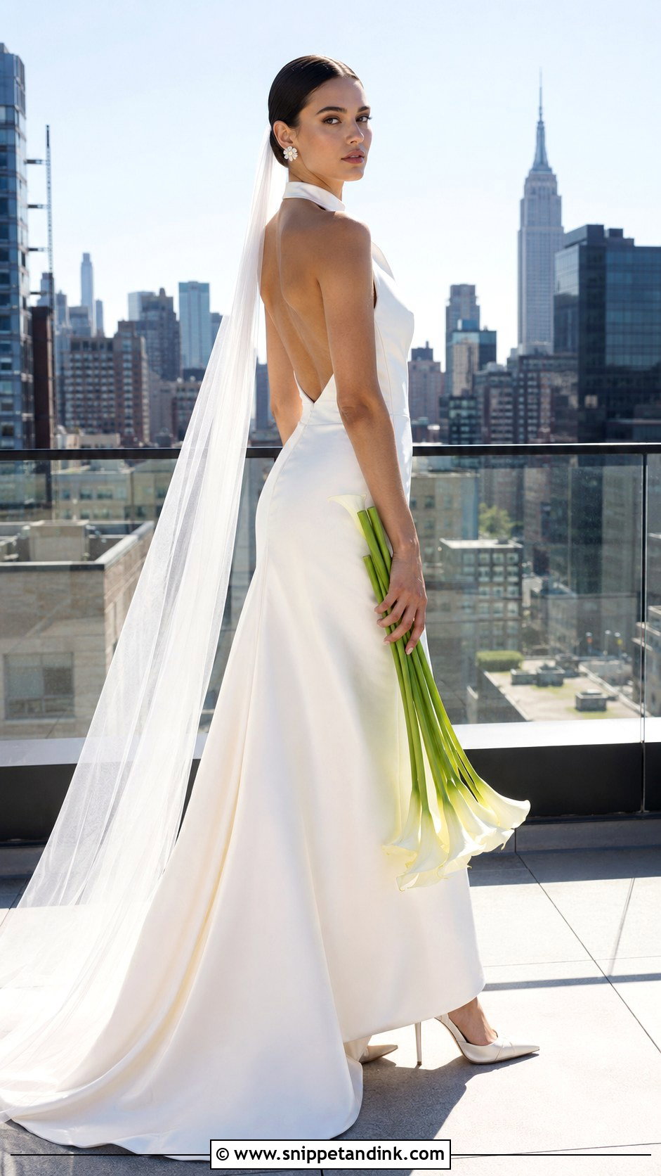 Ivory Satin Halter Wedding Dress - Snippet and Ink - 20 Ivory Satin Wedding Dress Ideas