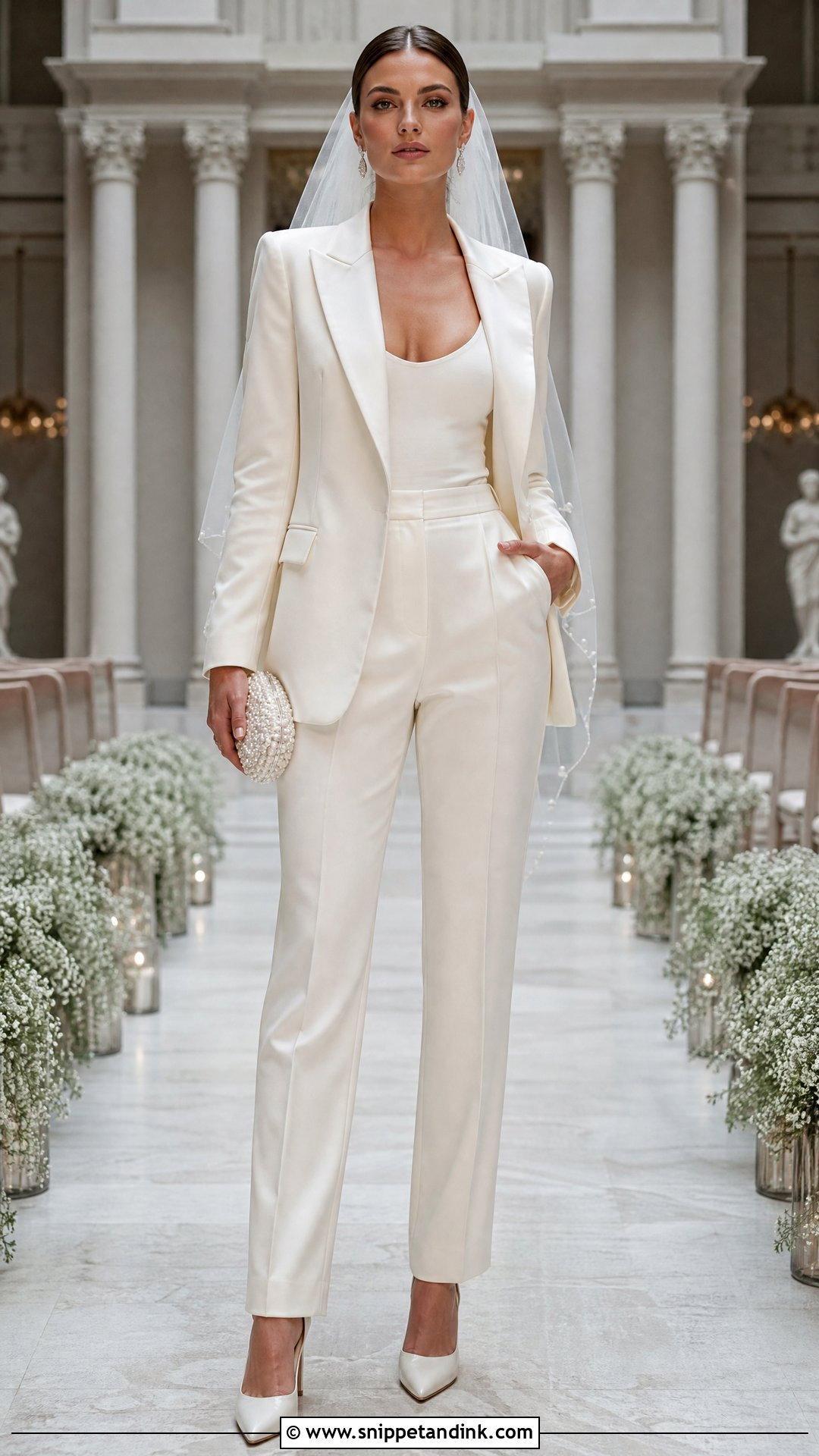 Ivory Satin Lapel Marriage Suit - Snippet and Ink - 20 Suit for Marriage Ideas