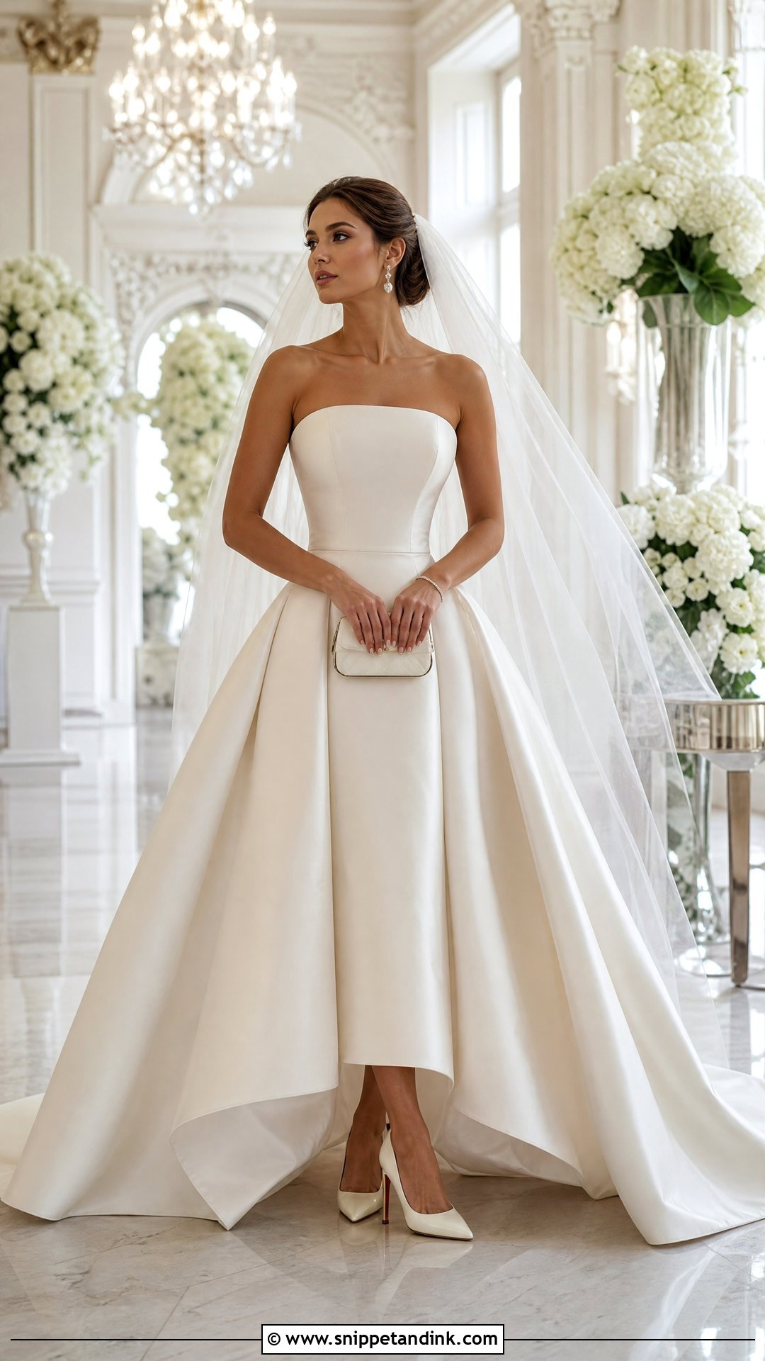 Ivory Satin Louboutins With A Ball Gown - Snippet and Ink - 20 Wedding Louboutins Ideas