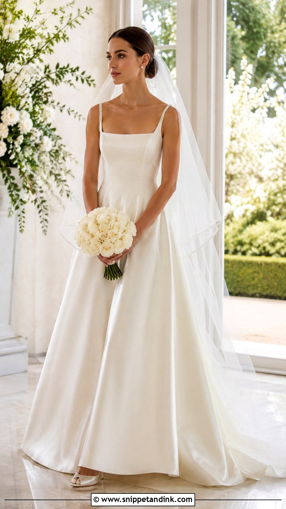 Ivory Satin Pearl Wedding Dress - Snippet and Ink - 20 Ivory Satin Wedding Dress Ideas