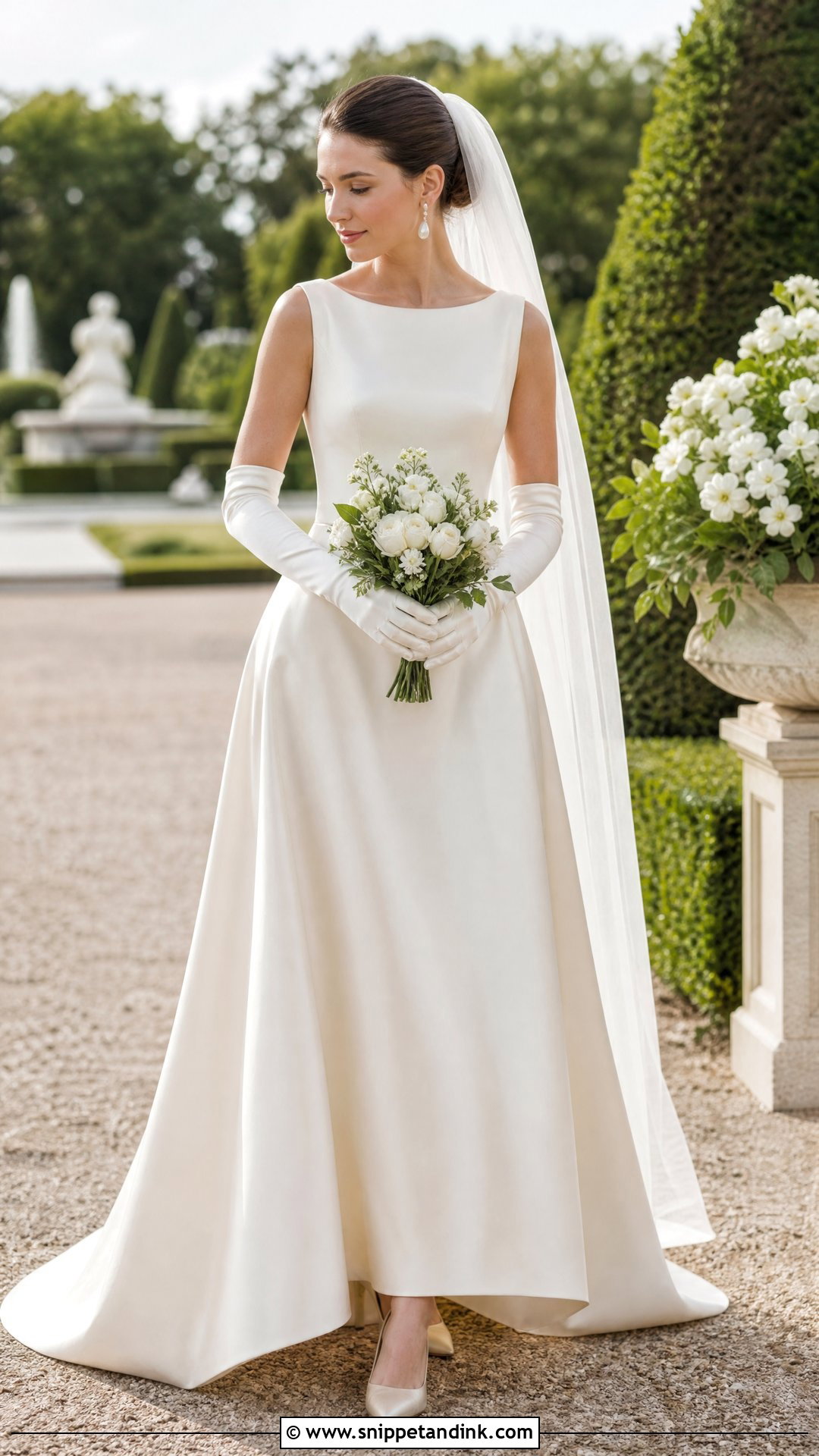 Ivory Satin Wedding Dress With Matching Gloves - Snippet and Ink - 20 Satin Wedding Dress with Gloves Ideas