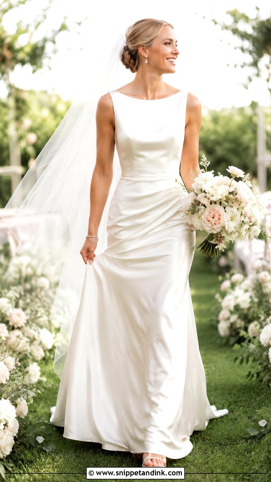 Ivory Satin Wedding Dress - Snippet and Ink - 30 Satin Wedding Dresses