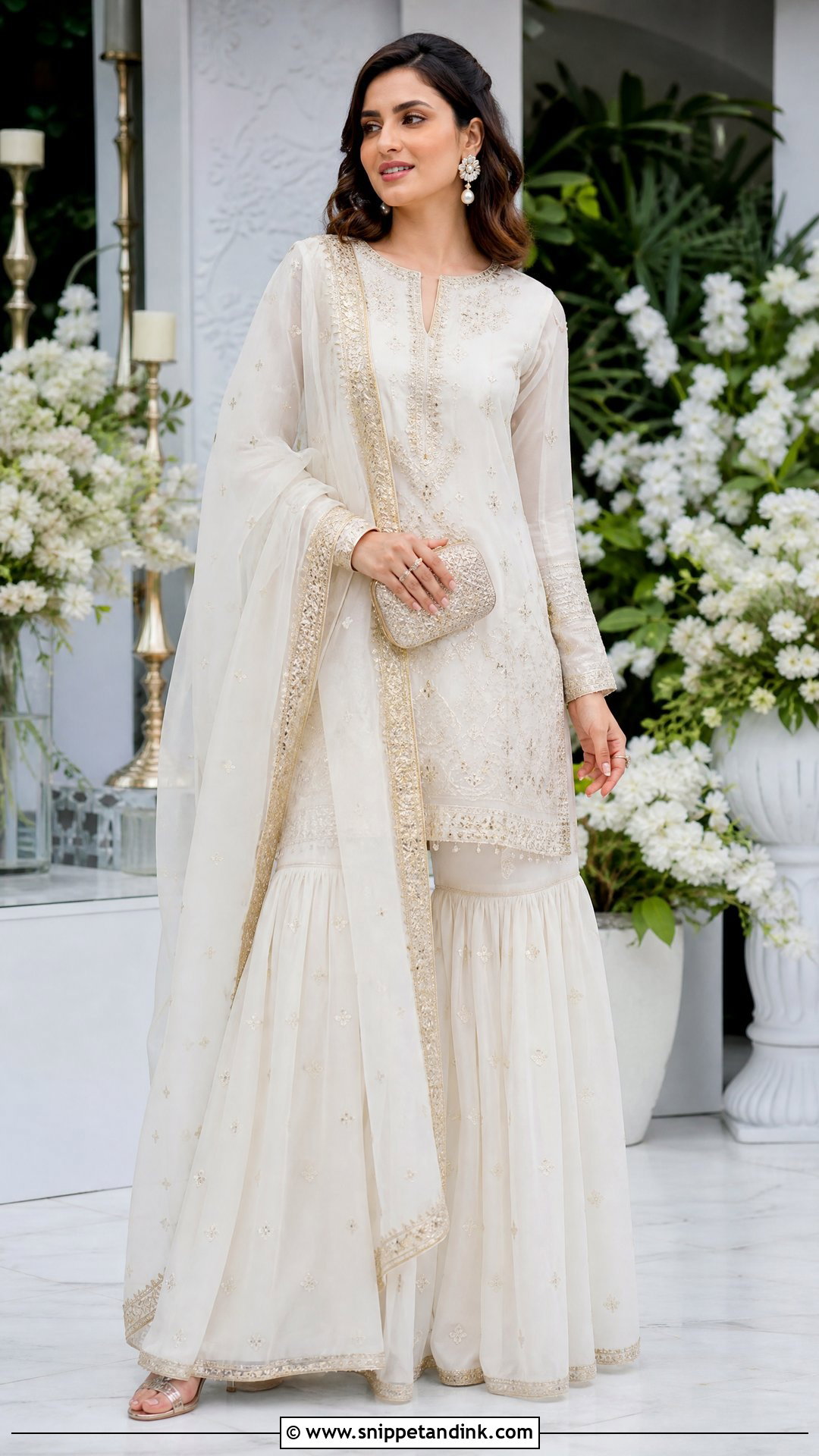 Ivory Sharara Suit For Wedding - Snippet and Ink - 25 Latest Sharara Suit Designs Wedding