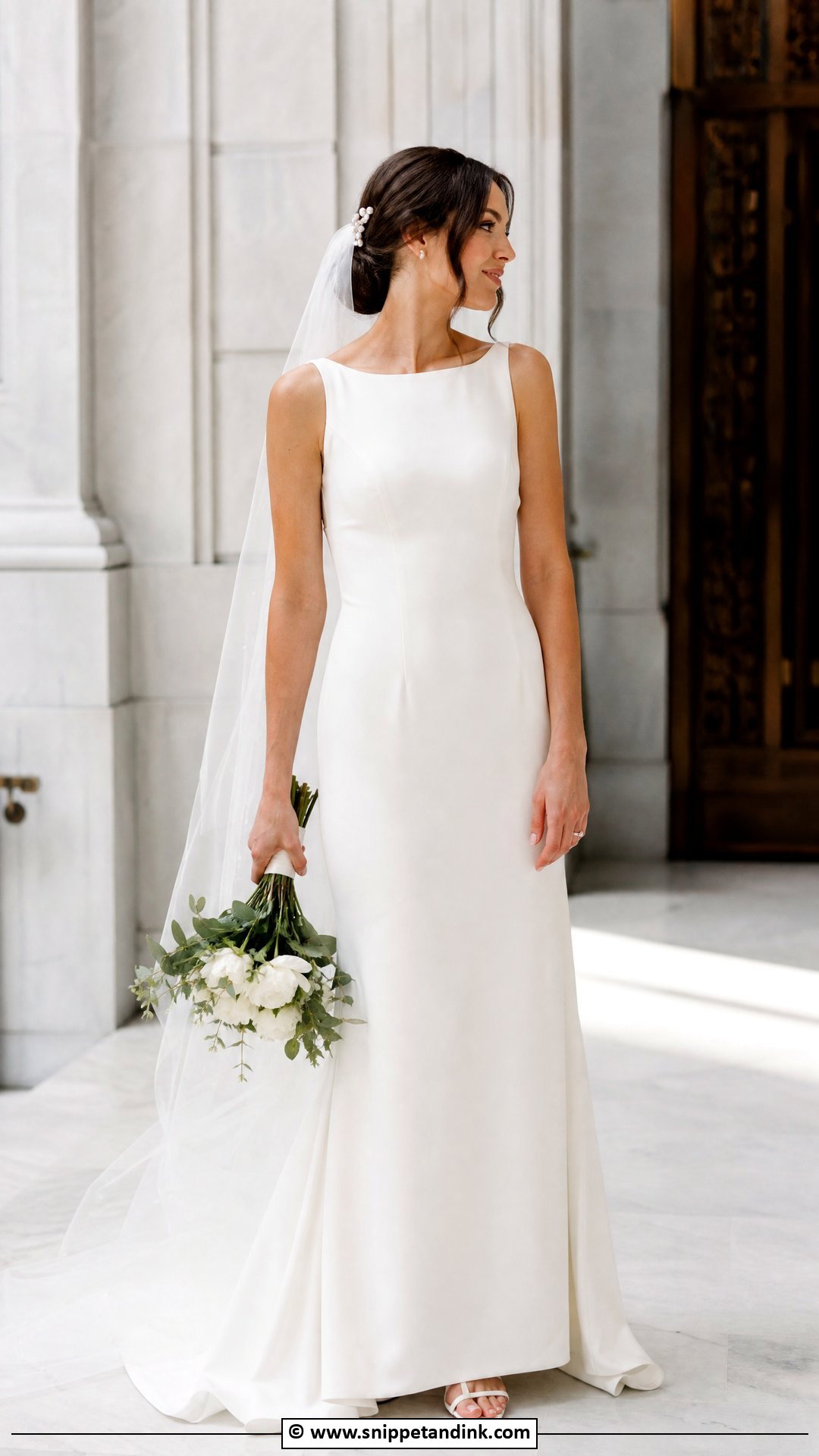 Ivory Sheath Wedding Dress - Snippet and Ink - 35 Ivory Wedding Dress Ideas