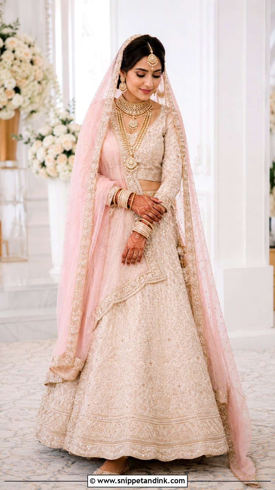 Ivory Sikh Wedding Lehenga - Snippet and Ink - 25 Sikh Wedding Dress Ideas