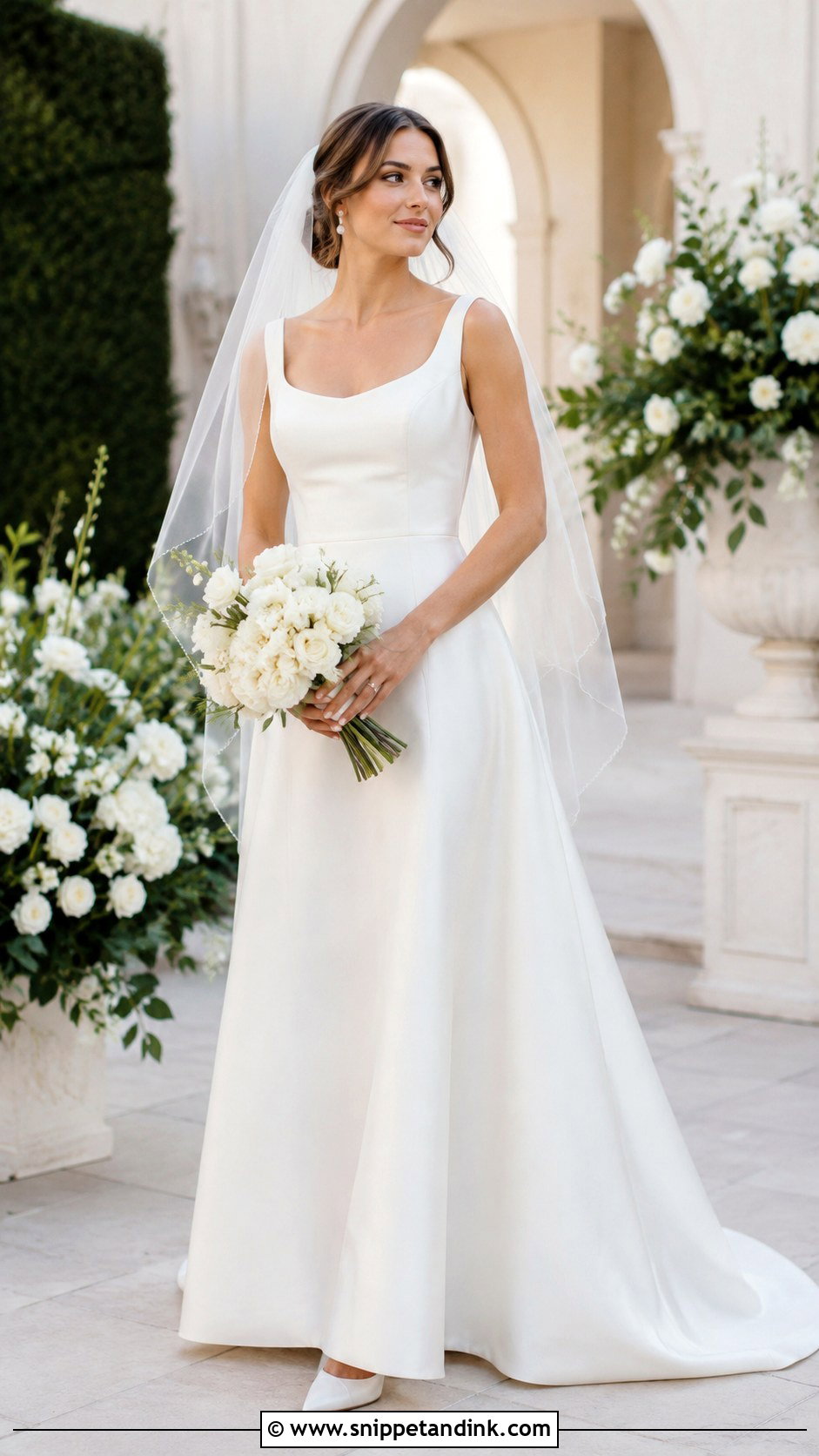 Ivory Silk A Line Wedding Dress - Snippet and Ink - 20 Ivory Silk Wedding Dress Ideas