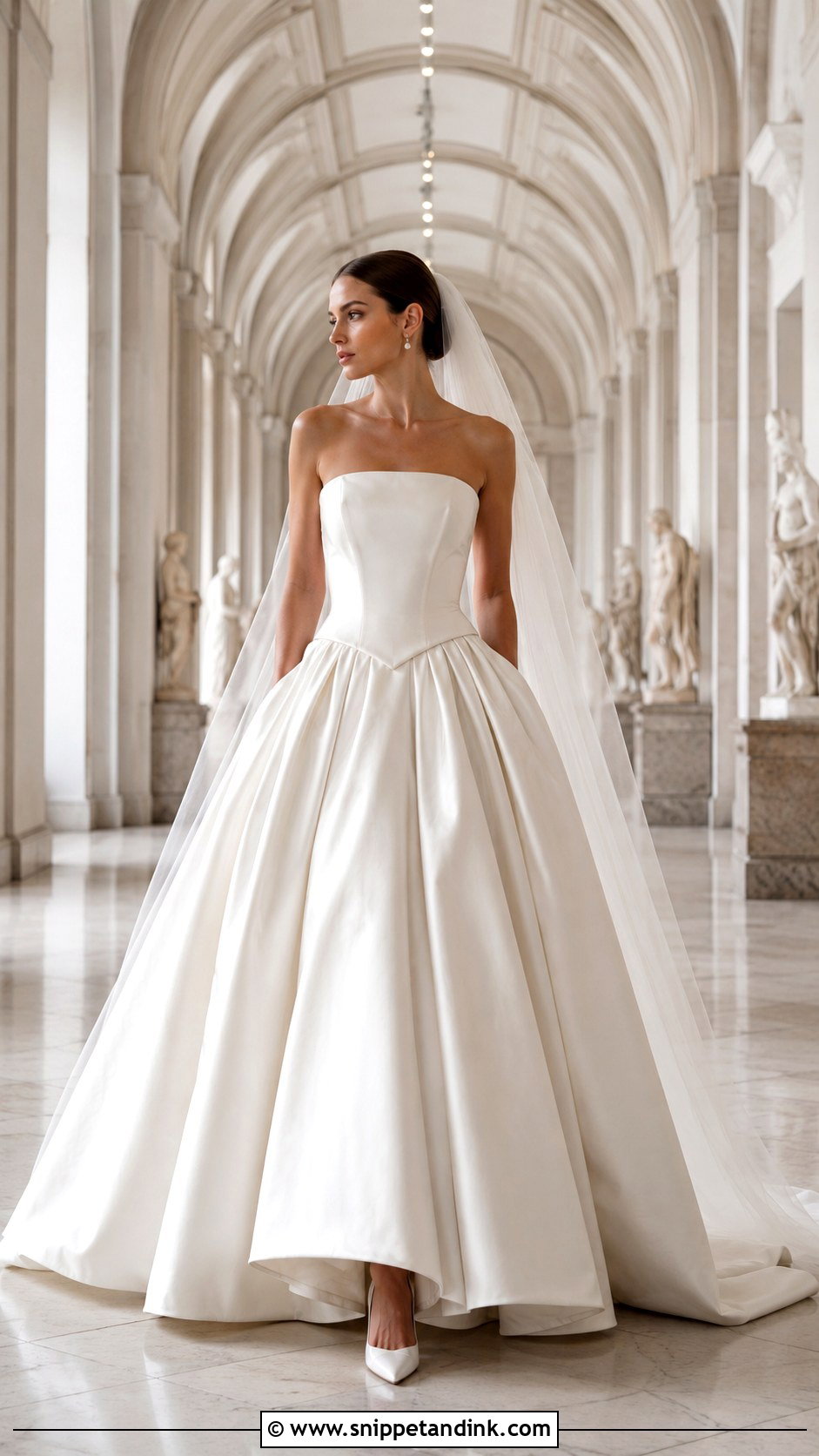 Ivory Silk Basque Waist Wedding Dress - Snippet and Ink - 20 Ivory Silk Wedding Dress Ideas