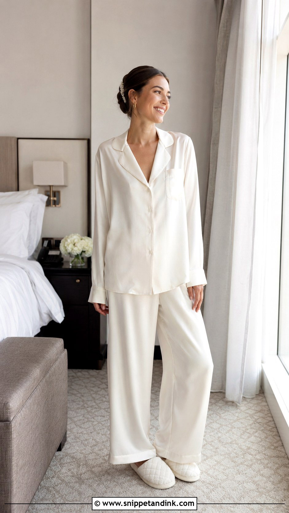 Ivory Silk Bride Pajama Set - Snippet and Ink - 20 Bride Pjs Pajama Set Ideas