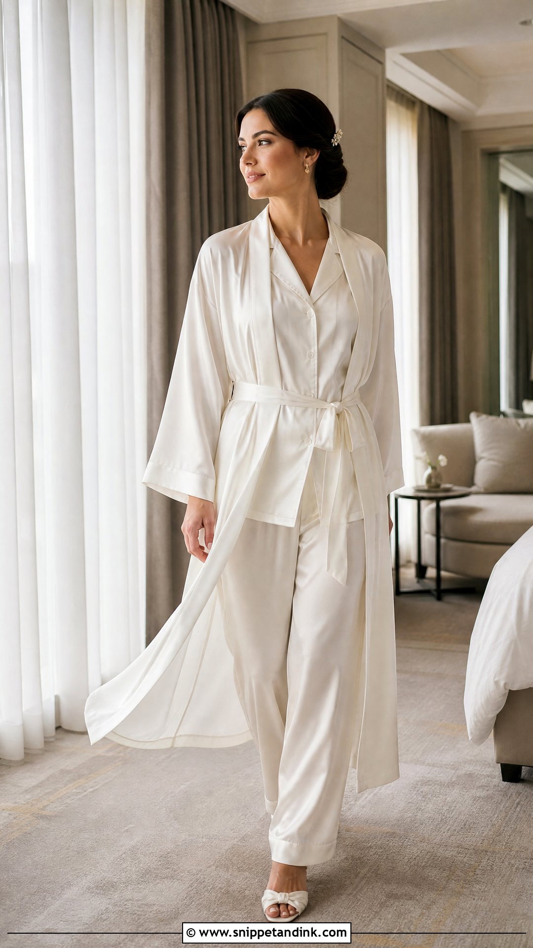 Ivory Silk Bride Robe - Snippet and Ink - 20 Bride Robe Getting Ready Ideas