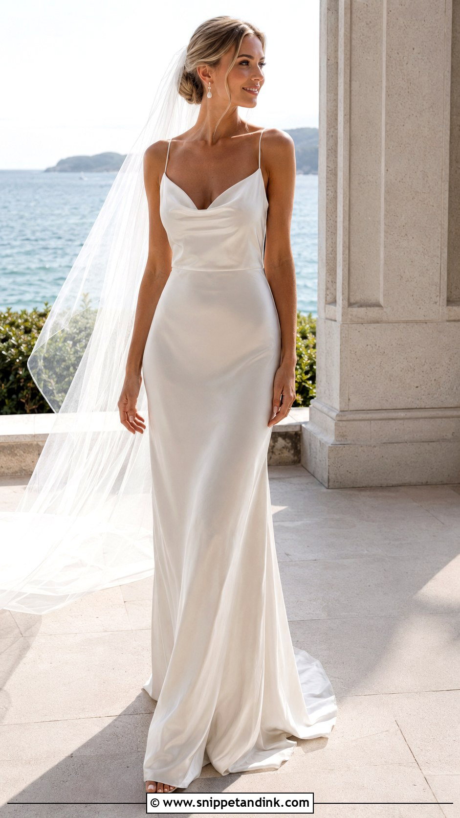 Ivory Silk Cowl Neck Wedding Dress - Snippet and Ink - 20 Ivory Silk Wedding Dress Ideas