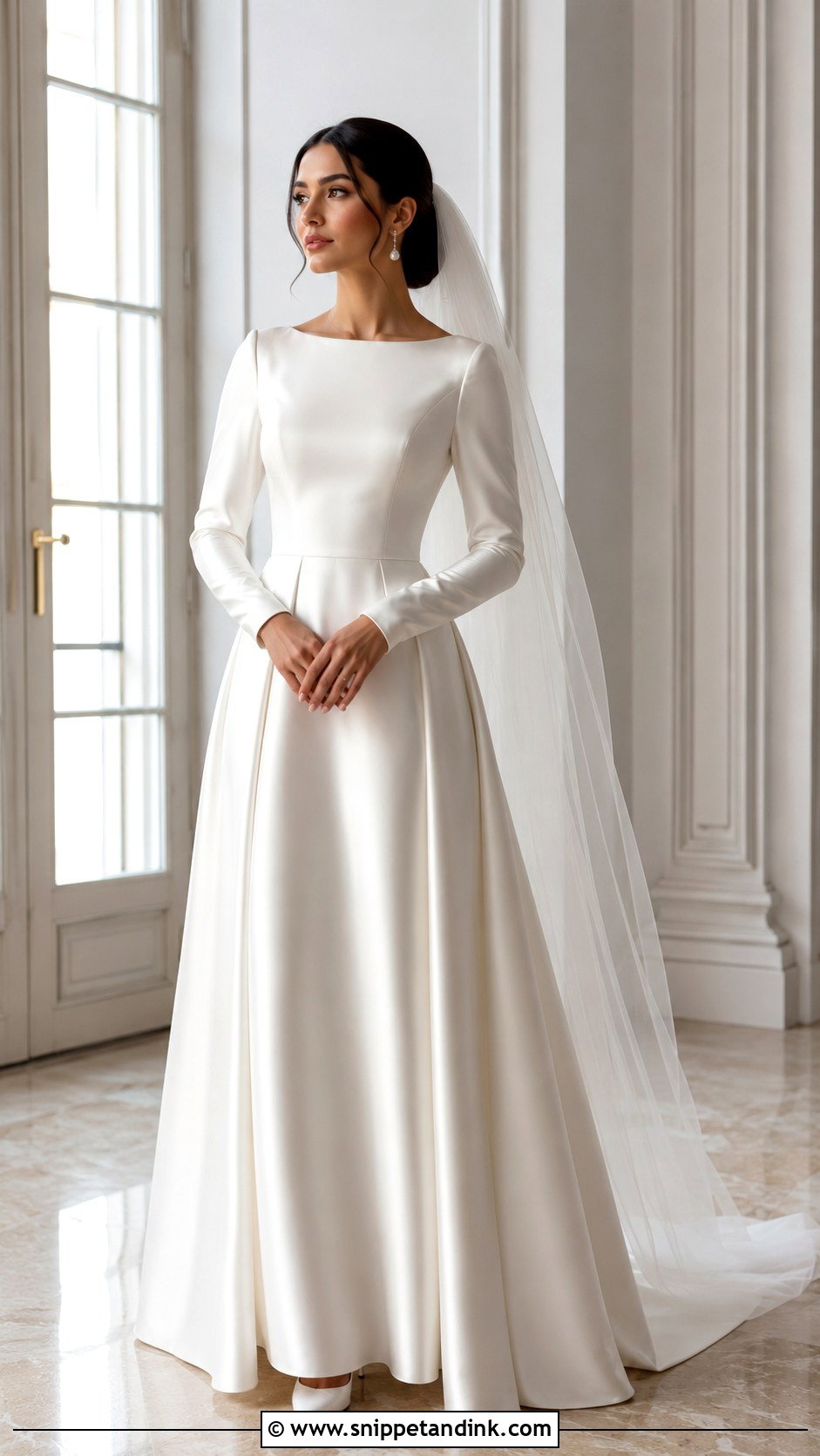 Ivory Silk Long Sleeve Wedding Dress - Snippet and Ink - 20 Ivory Silk Wedding Dress Ideas