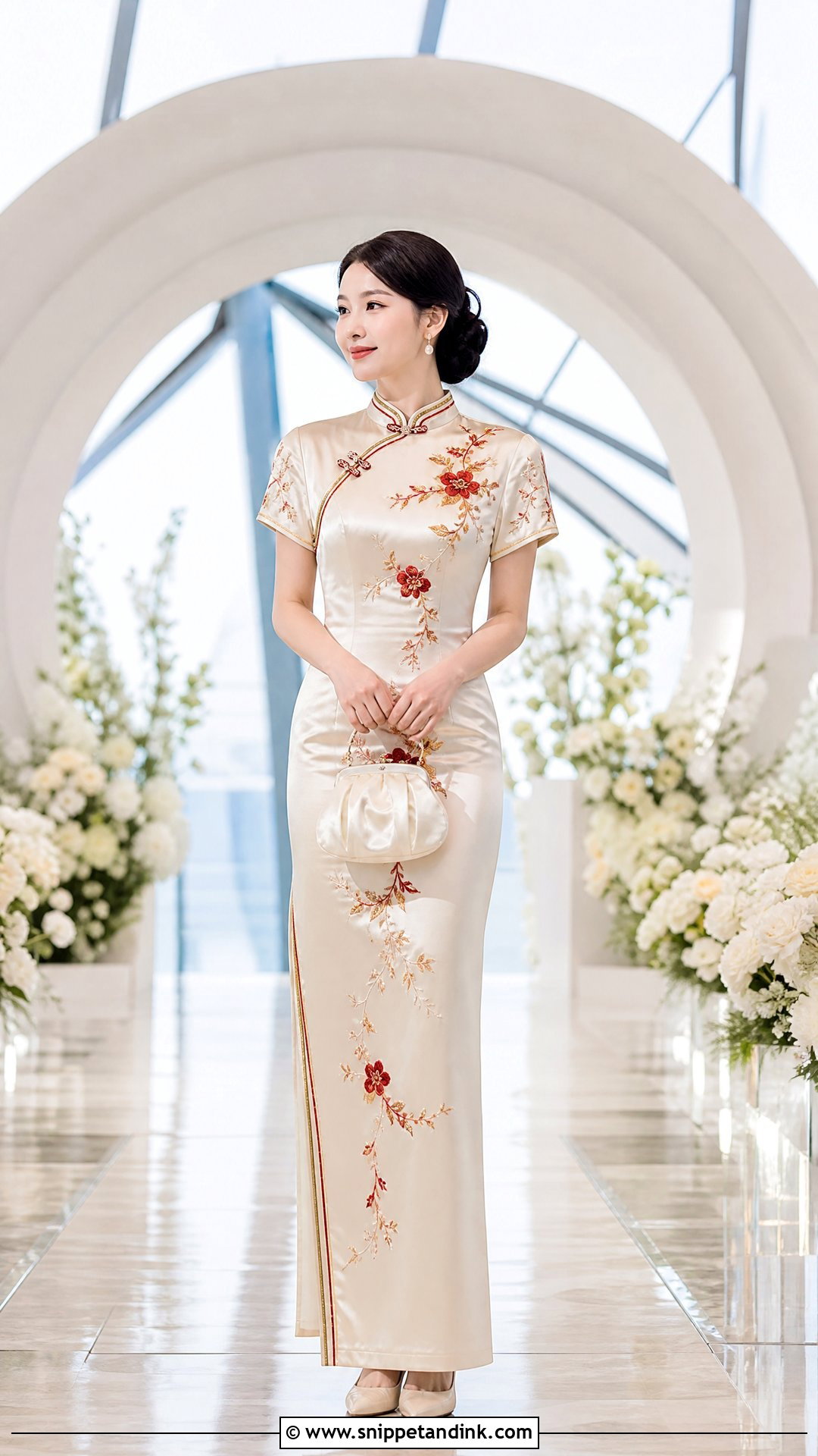 Ivory Silk Qipao Wedding Dress - Snippet and Ink - 20 Qipao Wedding Dress Ideas