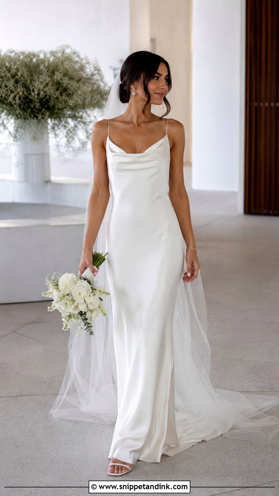 Ivory Silk Slip Wedding Gown - Snippet and Ink - 20 Ivory Wedding Gown Ideas