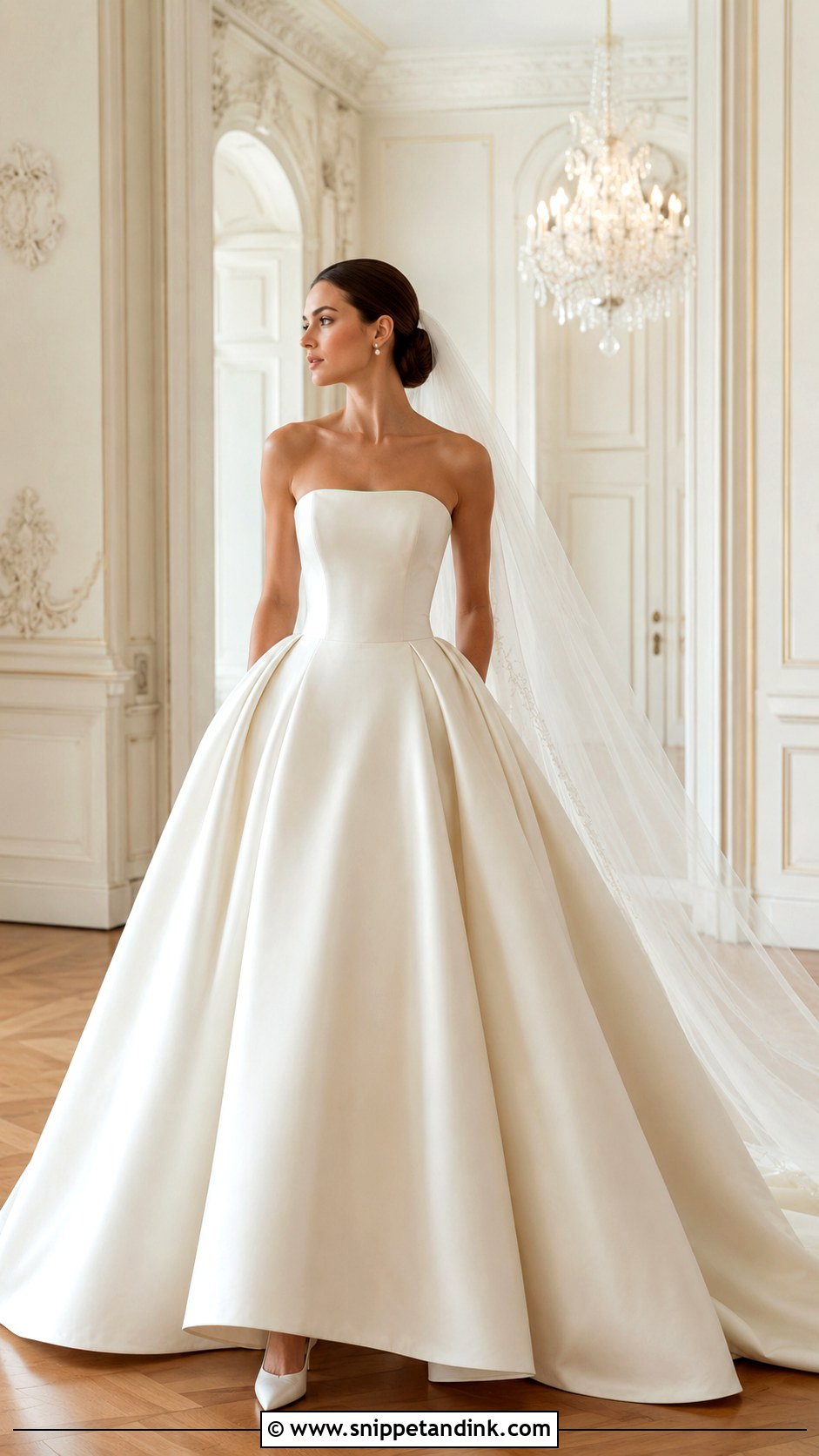 Ivory Silk Strapless Ball Gown - Snippet and Ink - 20 Ivory Silk Wedding Dress Ideas