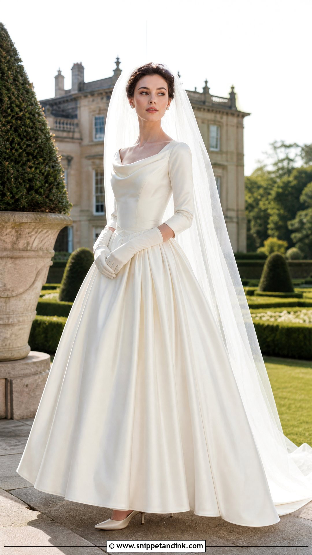 Ivory Silk Vintage Ballgown Wedding Dress - Snippet and Ink - 20 Vintage Ballgown Wedding Dress Ideas