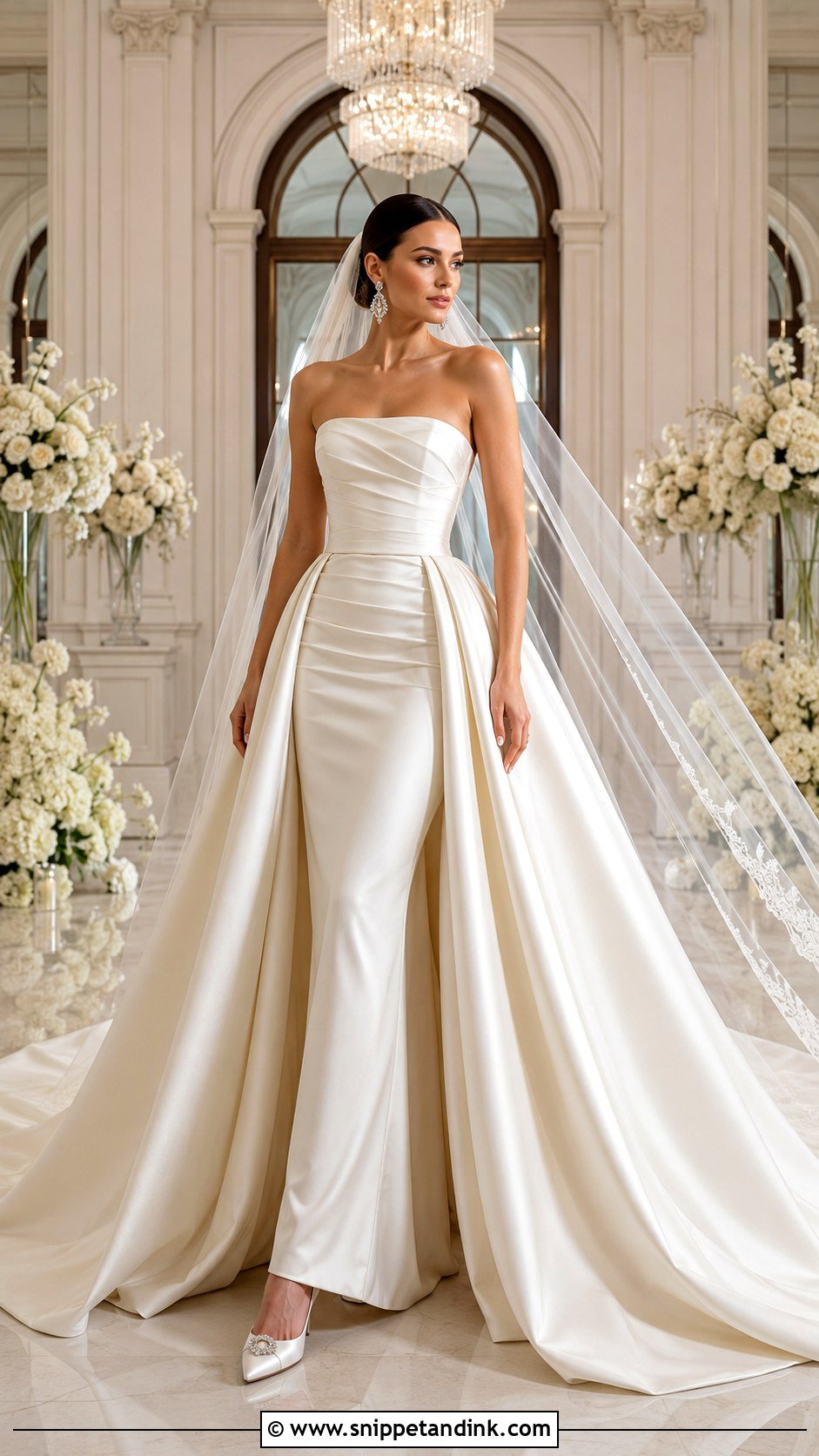 Ivory Silk Wedding Dress With Detachable Overskirt - Snippet and Ink - 20 Ivory Silk Wedding Dress Ideas