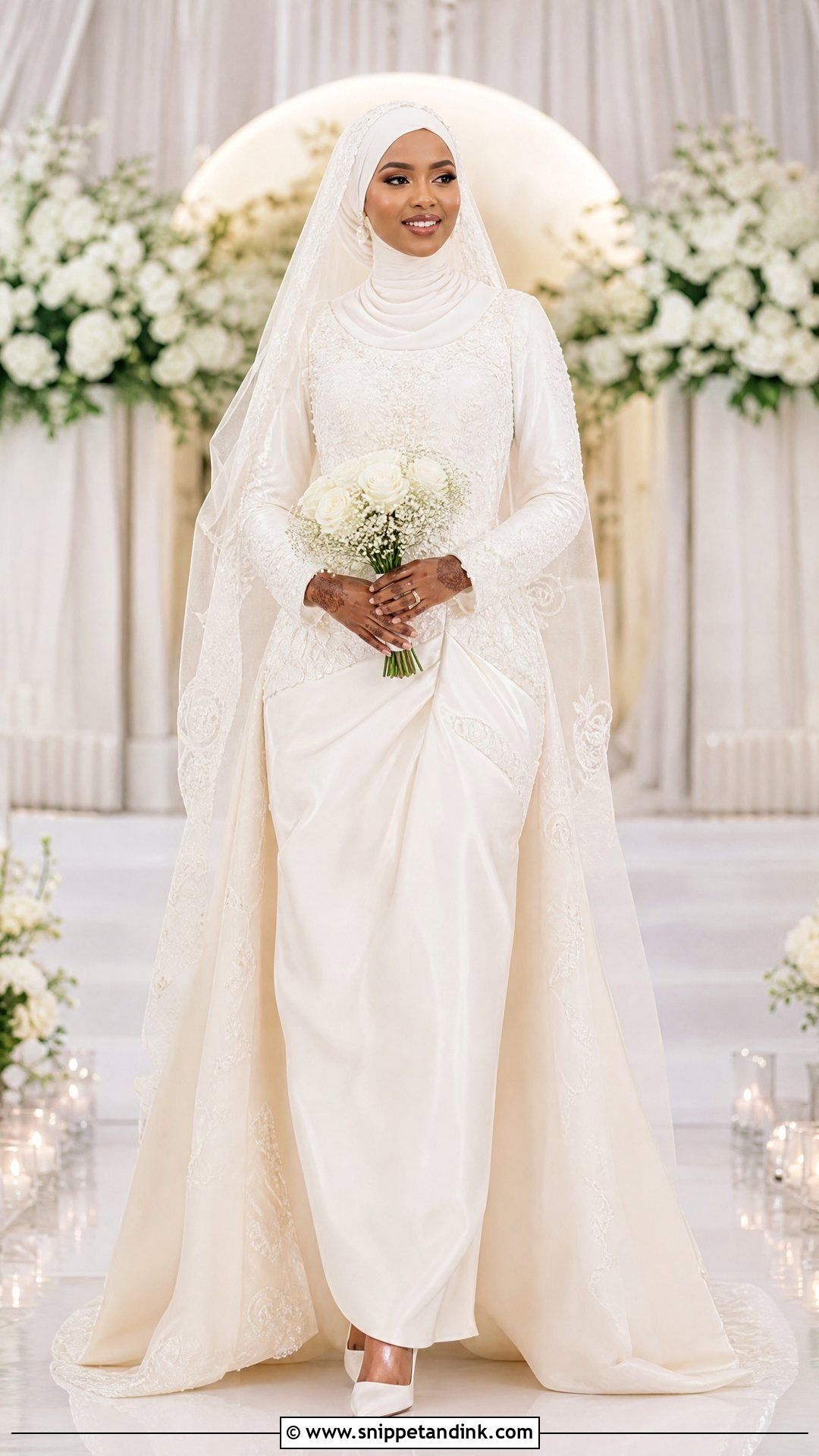 Ivory Somali Bride Wedding Gown Outfit - Snippet and Ink - 25 Somali Bride Ideas