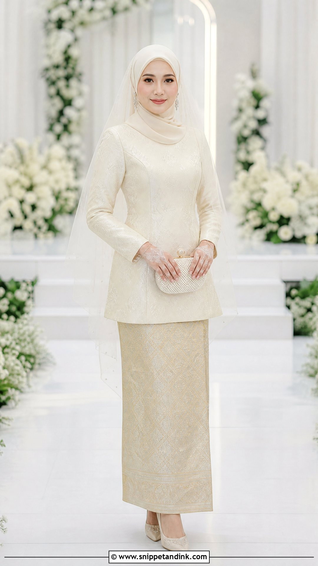 Ivory Songket Baju Kurung - Snippet and Ink - 20 Wedding Songket Ideas