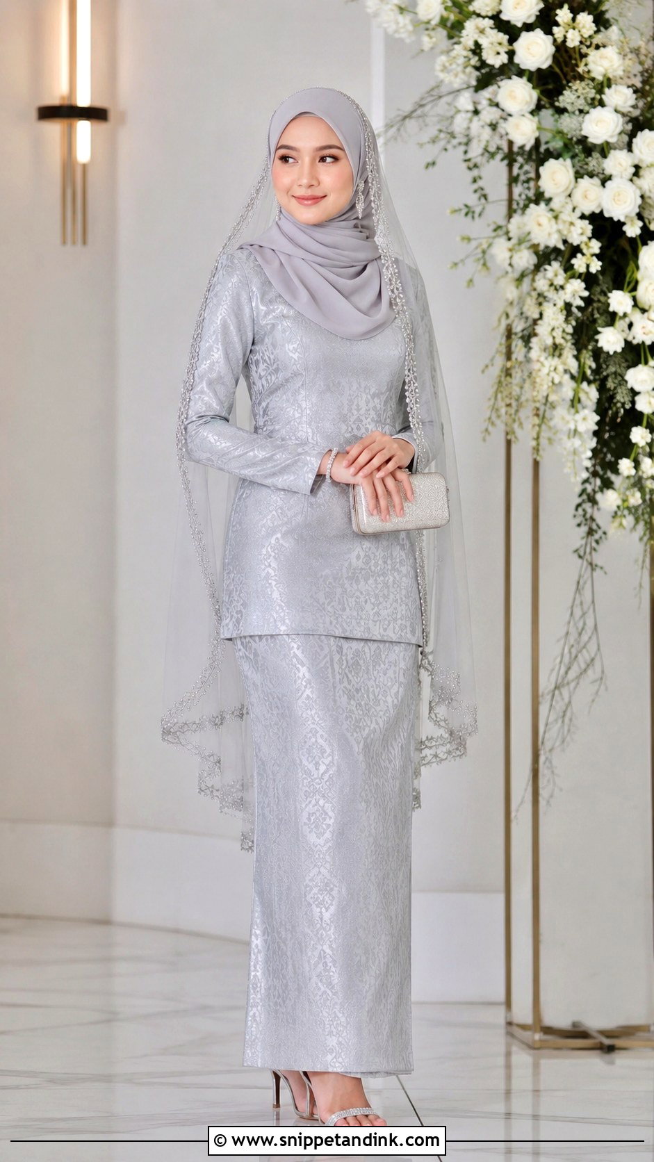 Ivory Songket Kebaya Wedding Dress - Snippet and Ink - 25 Malay Songket Wedding Dress Ideas
