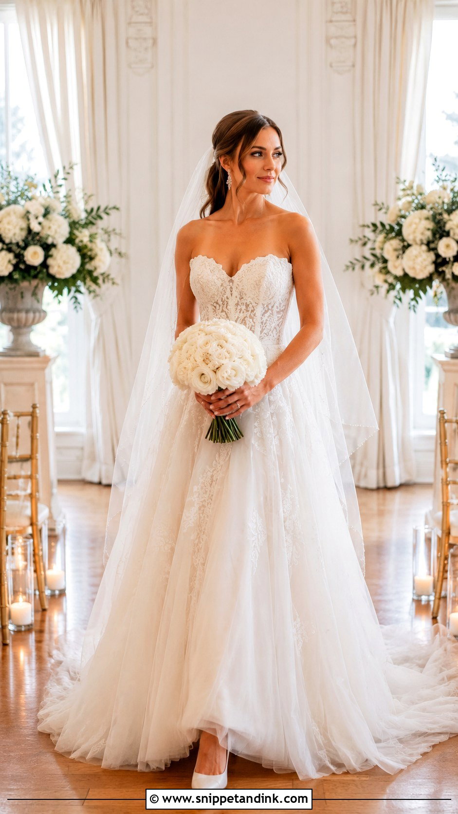 Ivory Sweetheart Neck Wedding Dress - Snippet and Ink - 20 Ivory Wedding Dresses