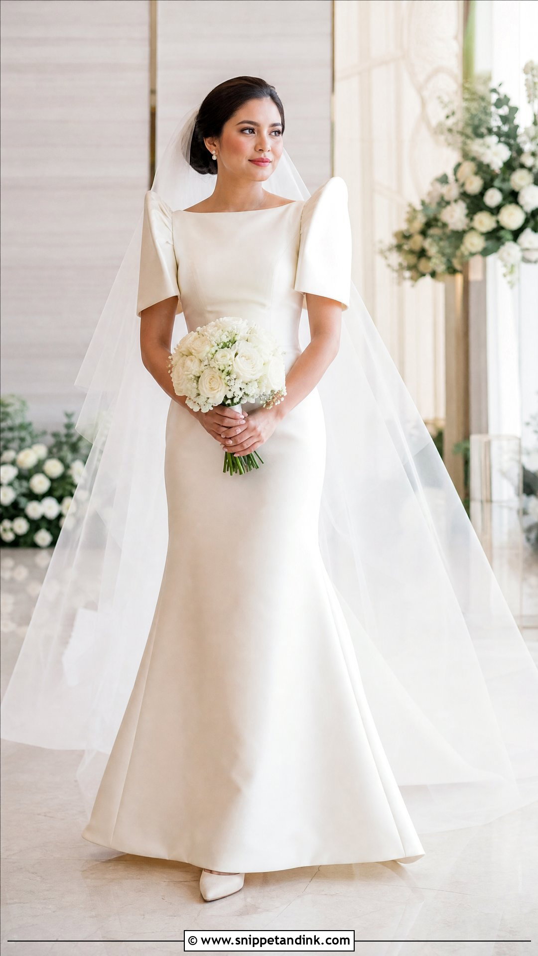 Ivory Terno Wedding Gown - Snippet and Ink - 20 Traditional Filipino Wedding Dress Ideas