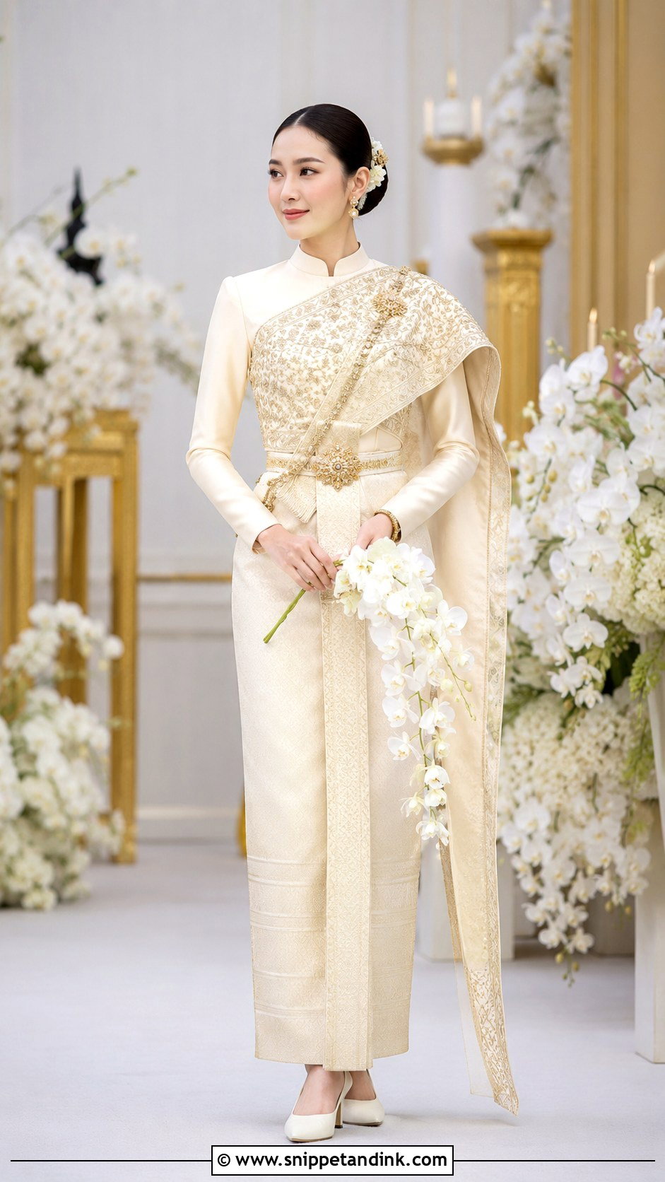 Ivory Thai Siwalai Wedding Dress - Snippet and Ink - 20 Thailand Wedding Dress Ideas