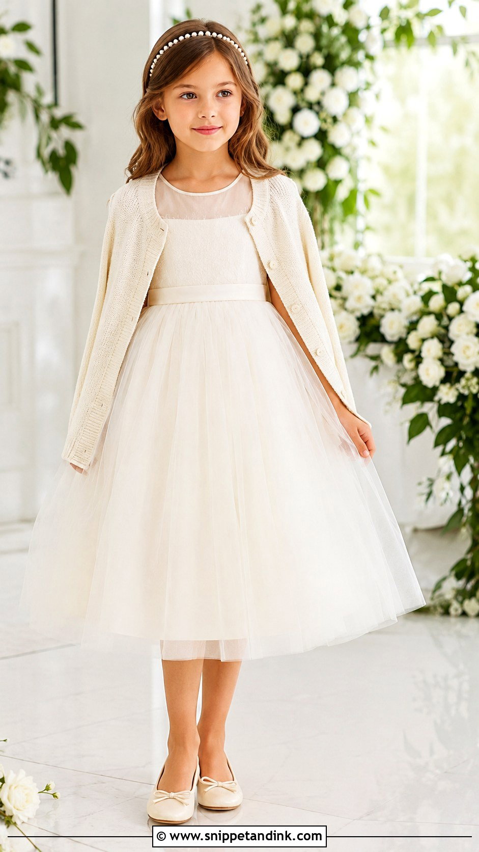 Ivory Tulle Girls Wedding Dress - Snippet and Ink - 25 Girls Wedding Dresses