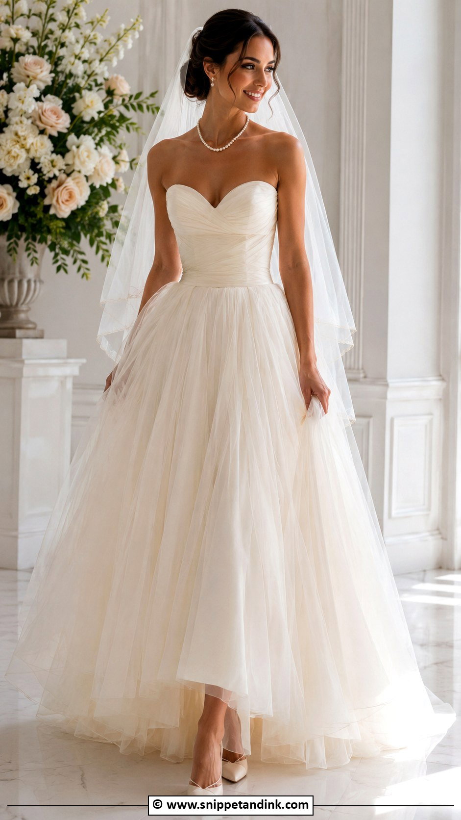 Ivory Tulle Wedding Dress - Snippet and Ink - 30 Tulle Wedding Dress Ideas