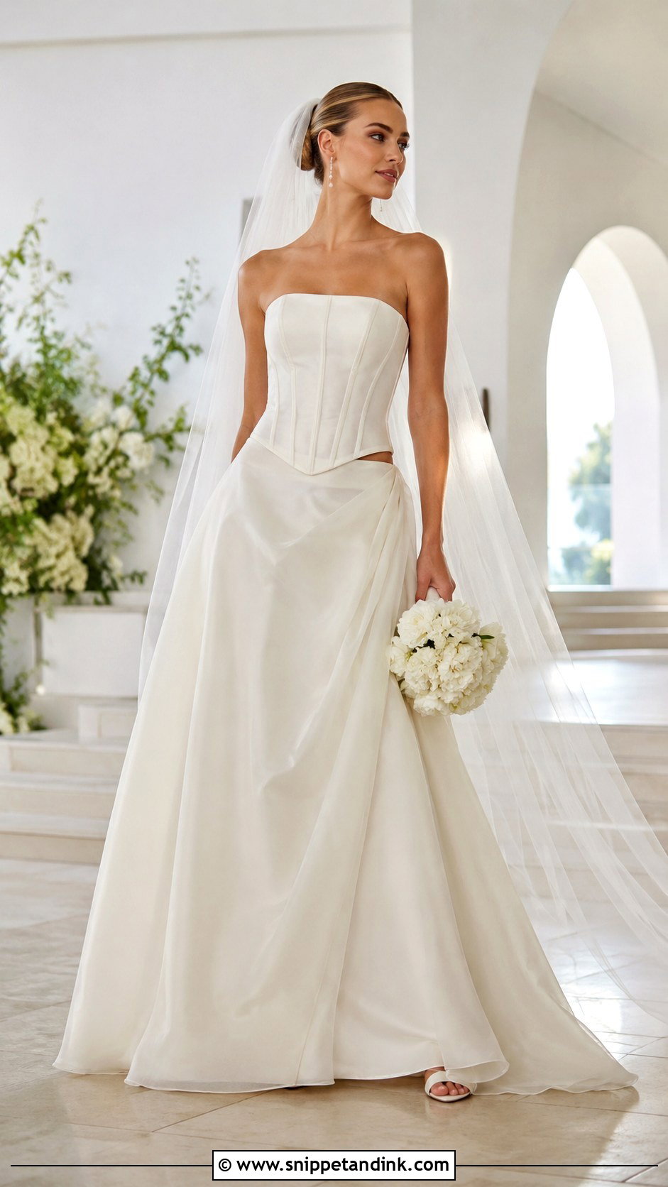 Ivory Two Piece Wedding Gown - Snippet and Ink - 20 Ivory Wedding Gown Ideas