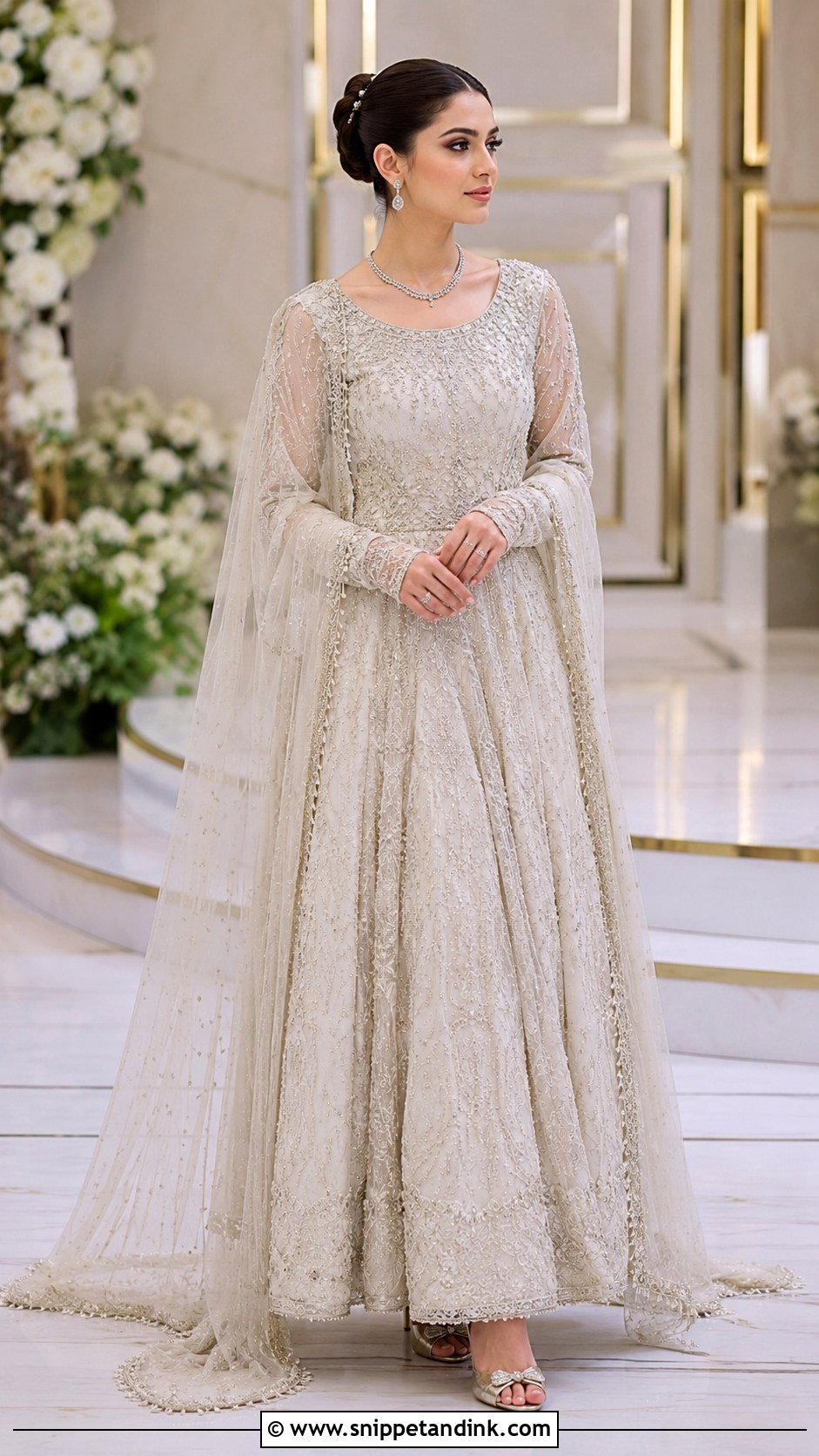 Ivory Valima Gown Dress - Snippet and Ink - 25 Valima Dress for Bride Ideas
