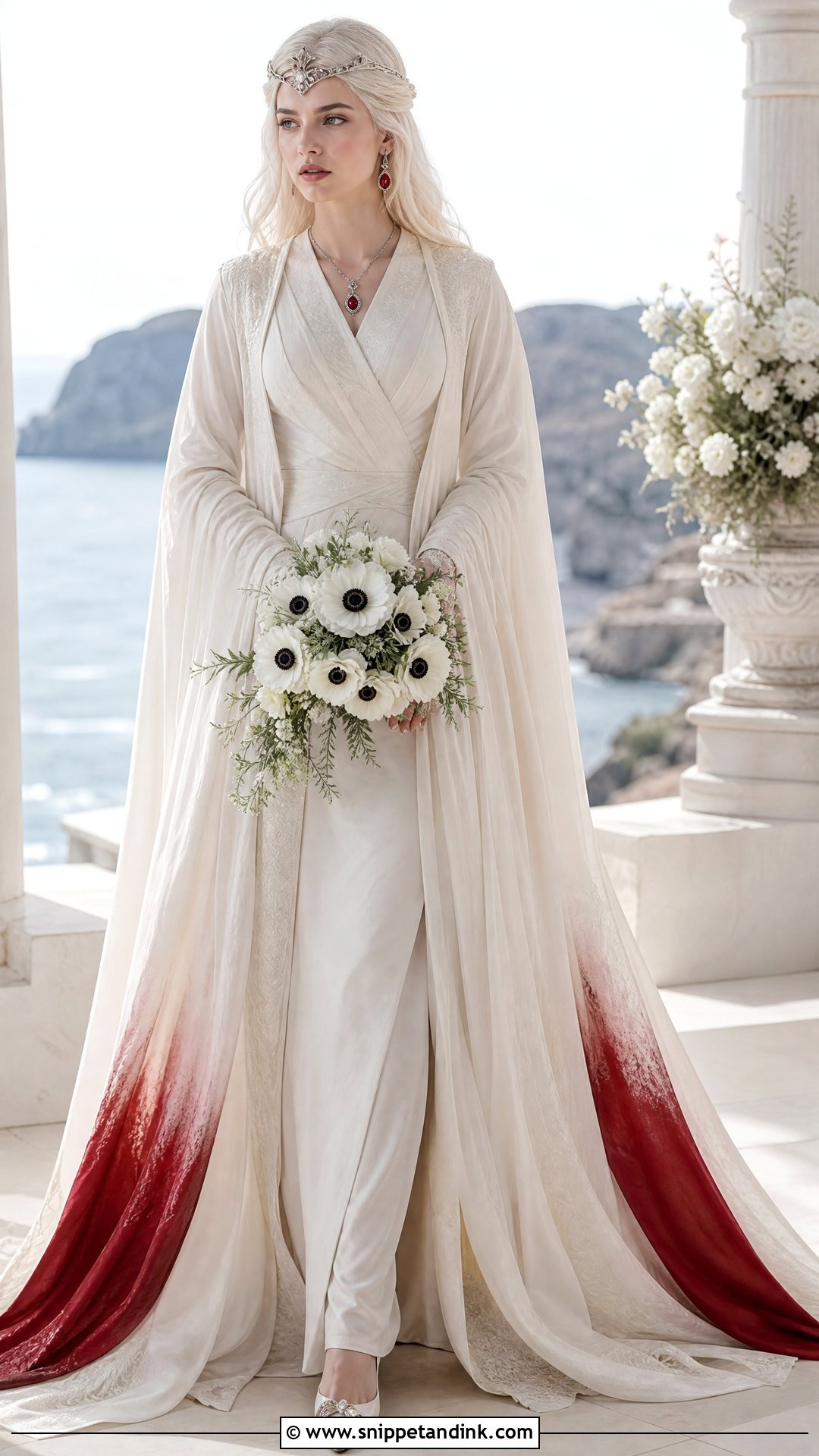 Ivory Valyrian Robe Targaryen Wedding Dress - Snippet and Ink - 20 Targaryen Wedding Dress Ideas
