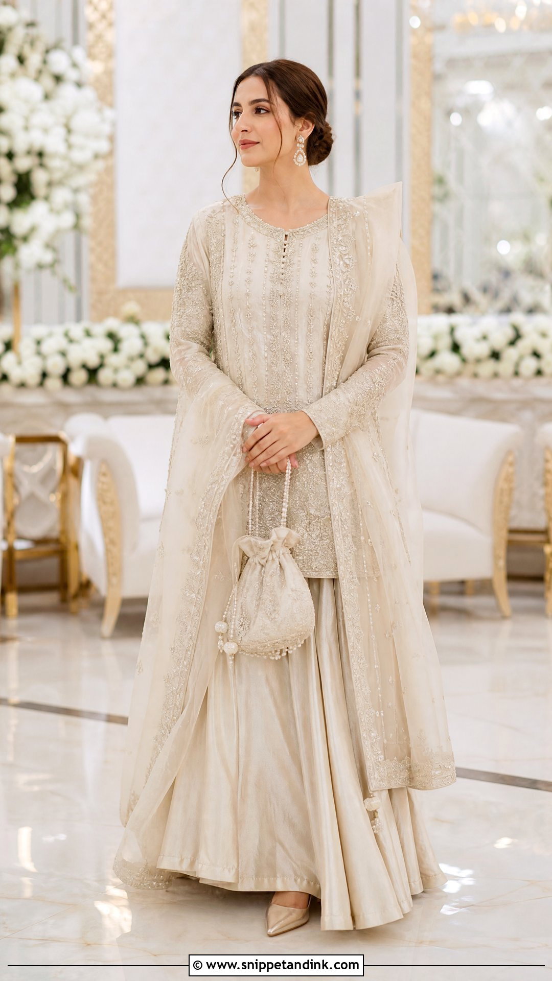 Ivory Walima Dress - Snippet and Ink - 20 Walima Dress Colours