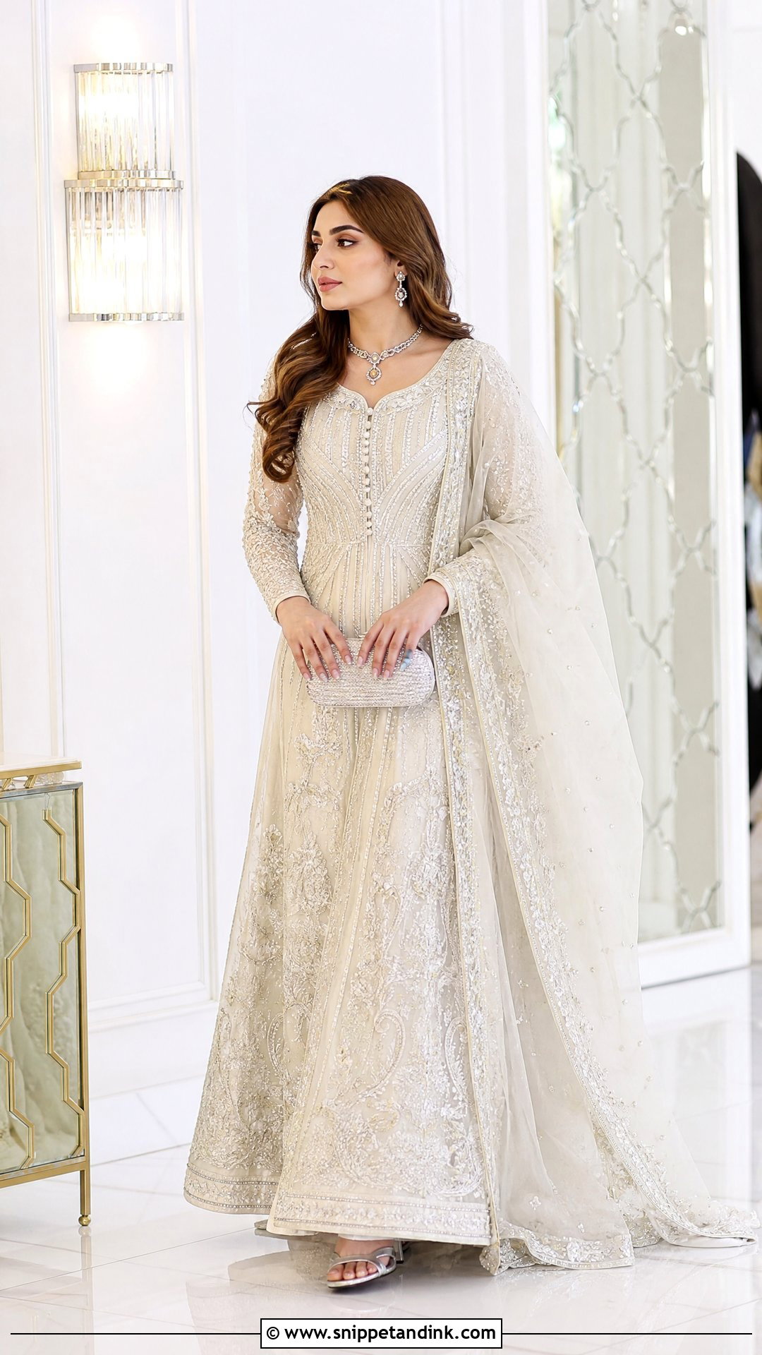 Ivory Walima Gown Dress - Snippet and Ink - 25 Walima Bride Dresses