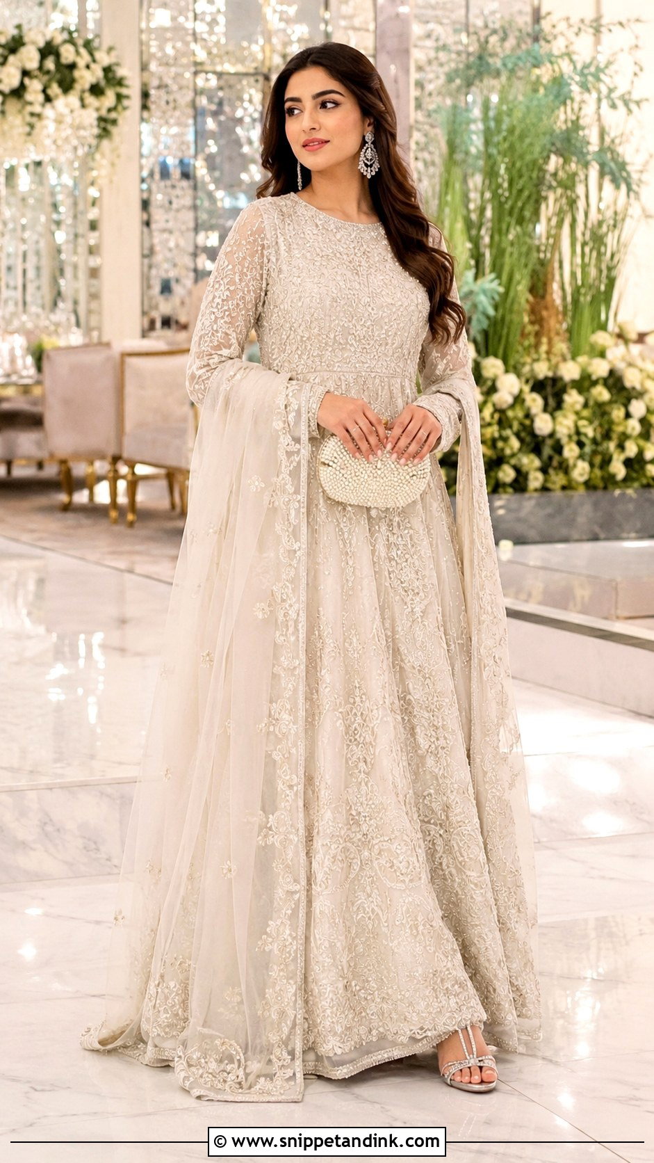 Ivory Walima Gown Outfit - Snippet and Ink - 25 Latest Pakistani Wedding Outfits