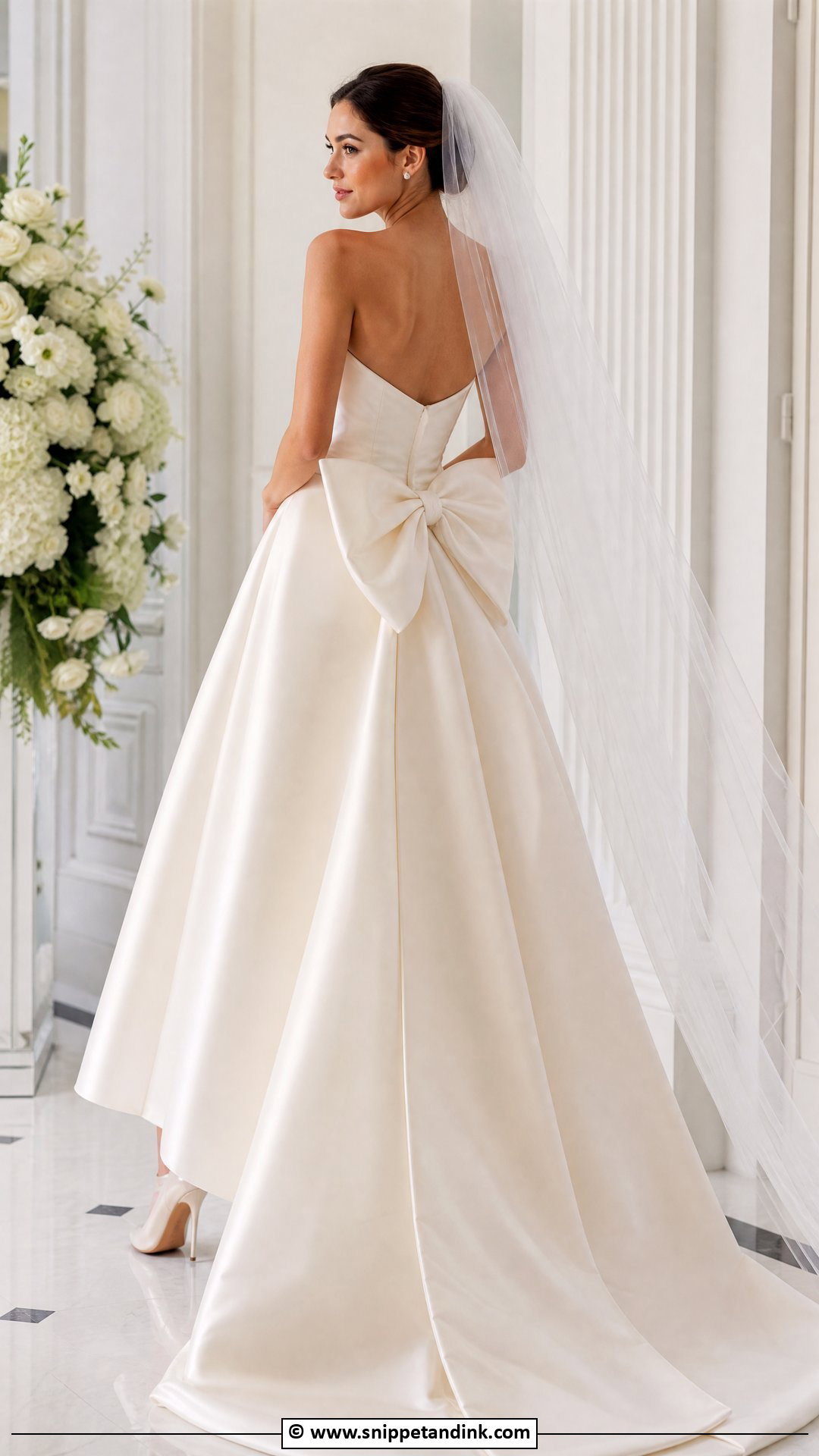 Ivory Wedding Dress With Bow - Snippet and Ink - 35 Ivory Wedding Dress Ideas