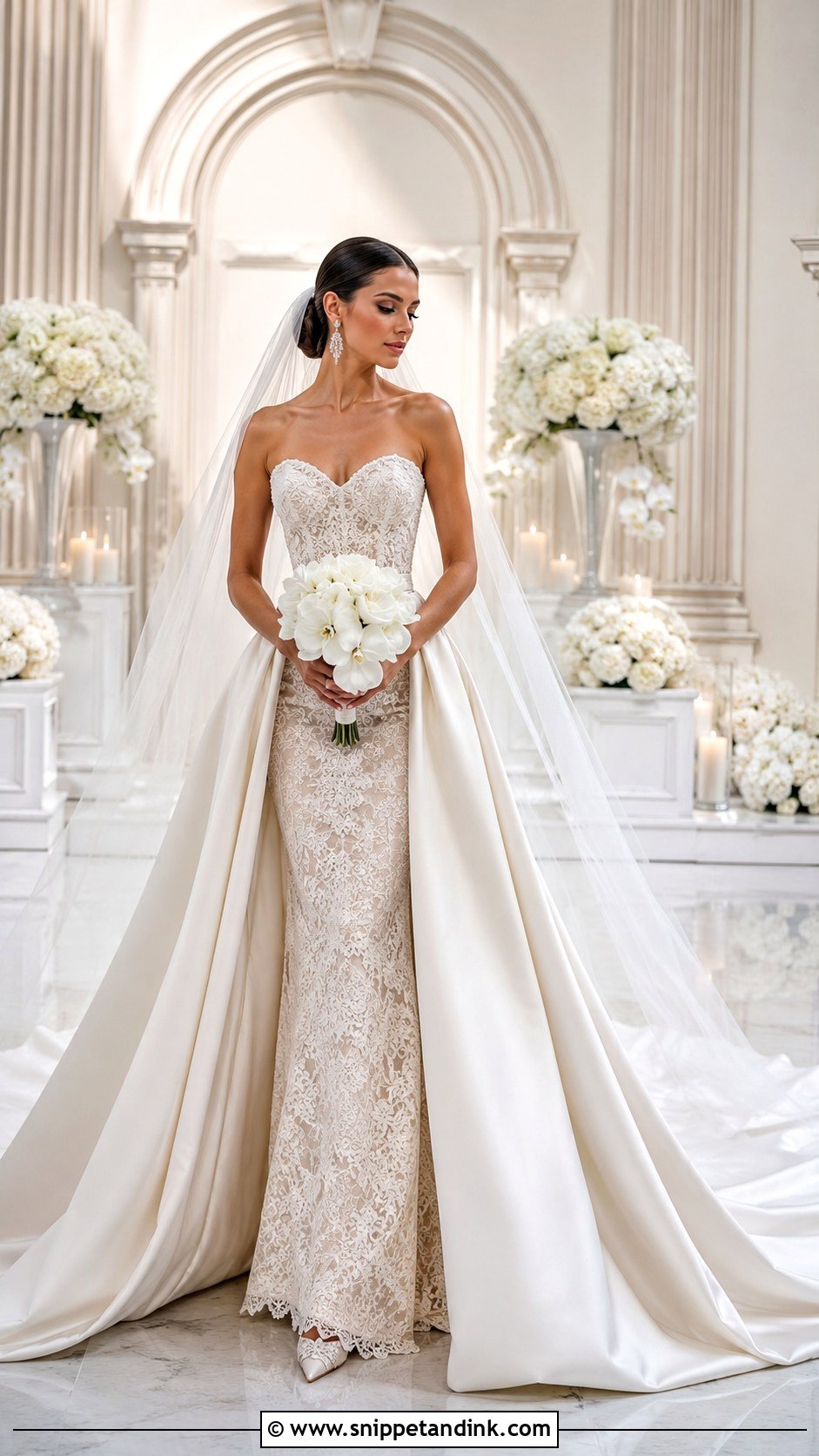 Ivory Wedding Dress With Detachable Overskirt - Snippet and Ink - 20 Ivory Wedding Dresses