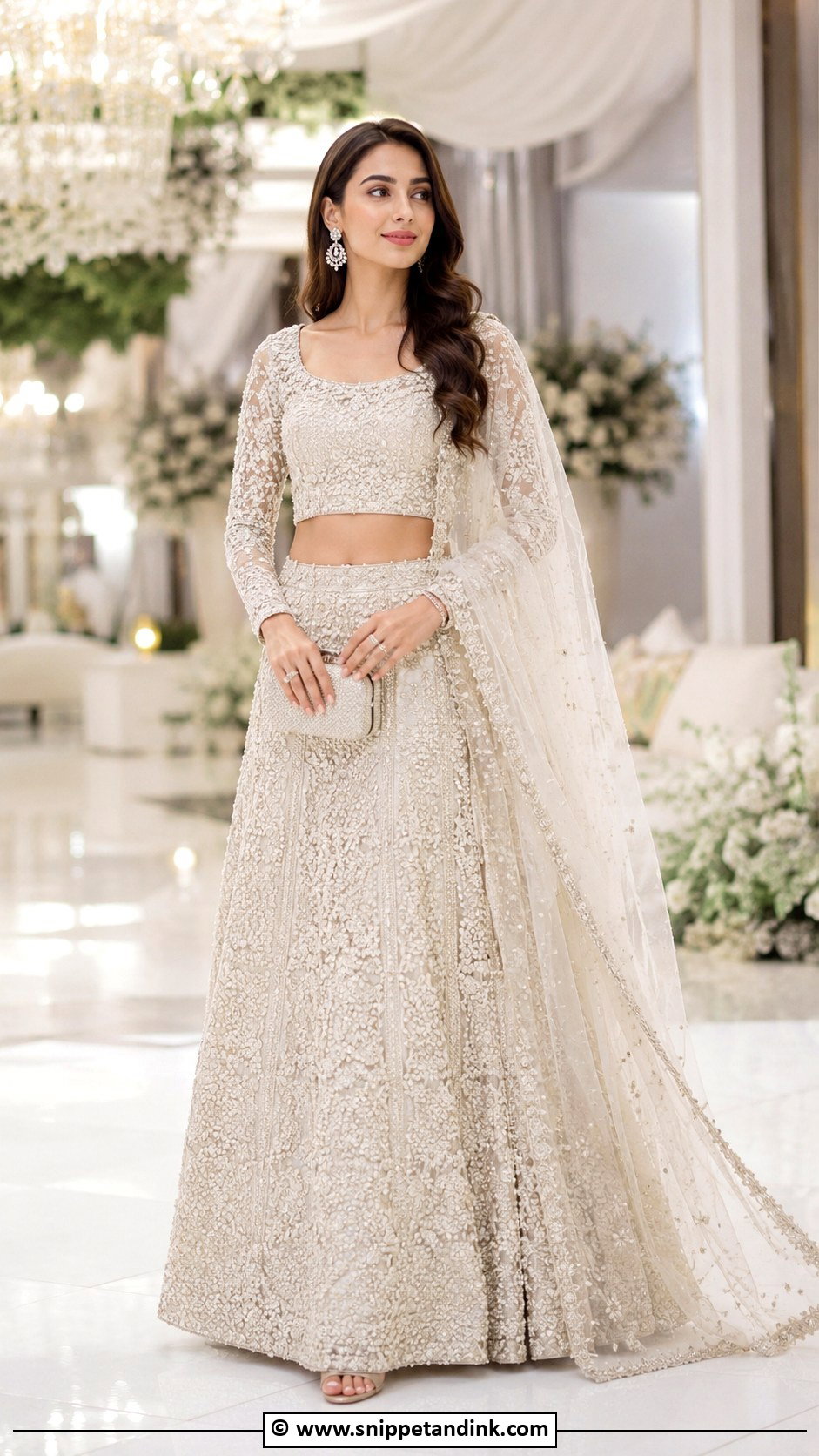 Ivory Wedding Lehenga - Snippet and Ink - 30 Desi Wedding Outfits