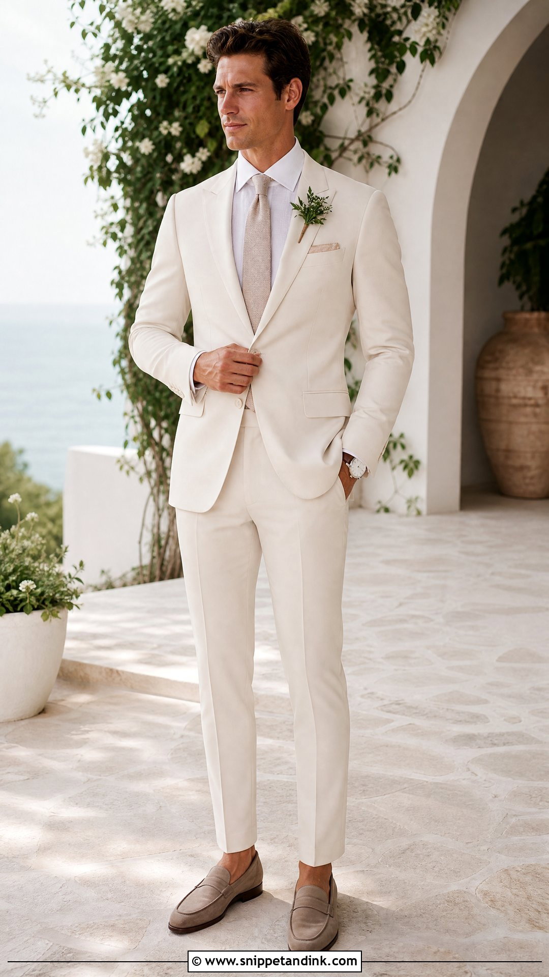 Ivory Wedding Suit - Snippet and Ink - 20 Wedding Husband Suit Ideas