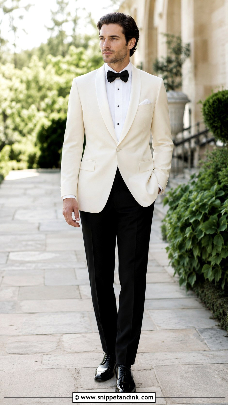 Ivory Wedding Tux - Snippet and Ink - 30 Wedding Tux Ideas